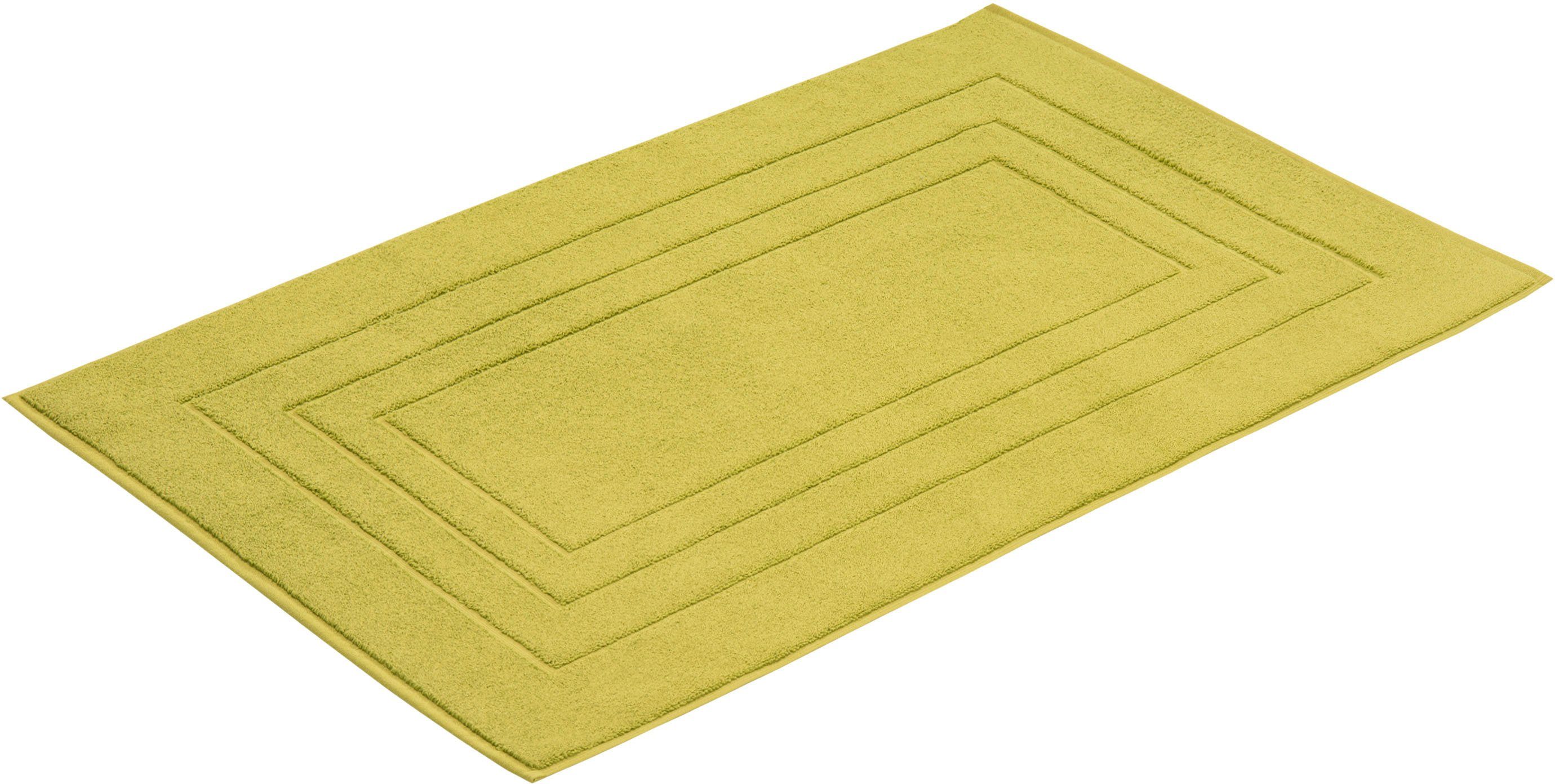 Vossen Badmat Feeling Badmat, uni-kleuren, met bies, hoog-laag effect, 100% katoen (1 stuk)