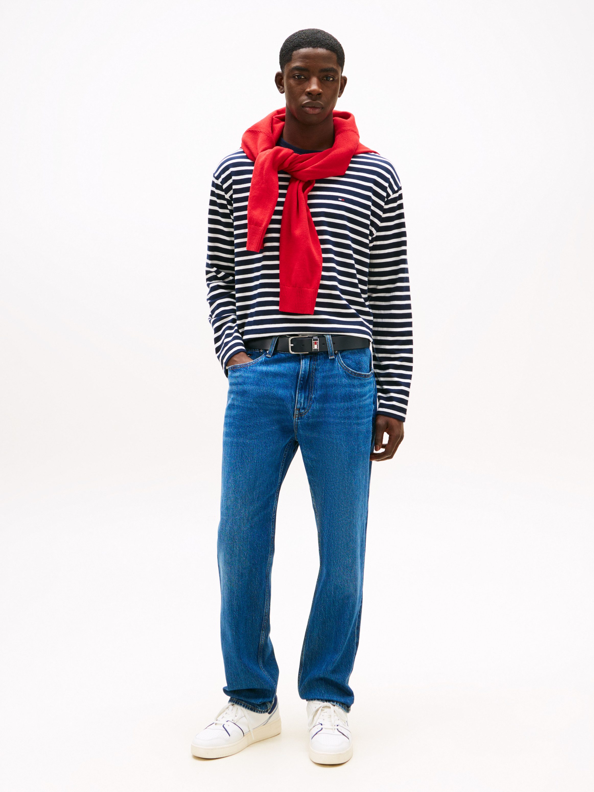 TOMMY JEANS Slim fit jeans RYAN SLIM STRAIGHT met gestempeld logo