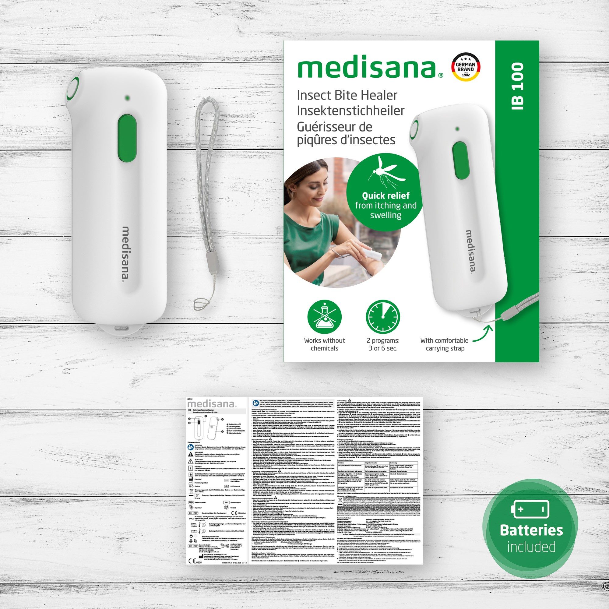 Medisana Insectenbeetgenezer IB 100 snel opwarmend, compact, gecertificeerd medisch product, handig