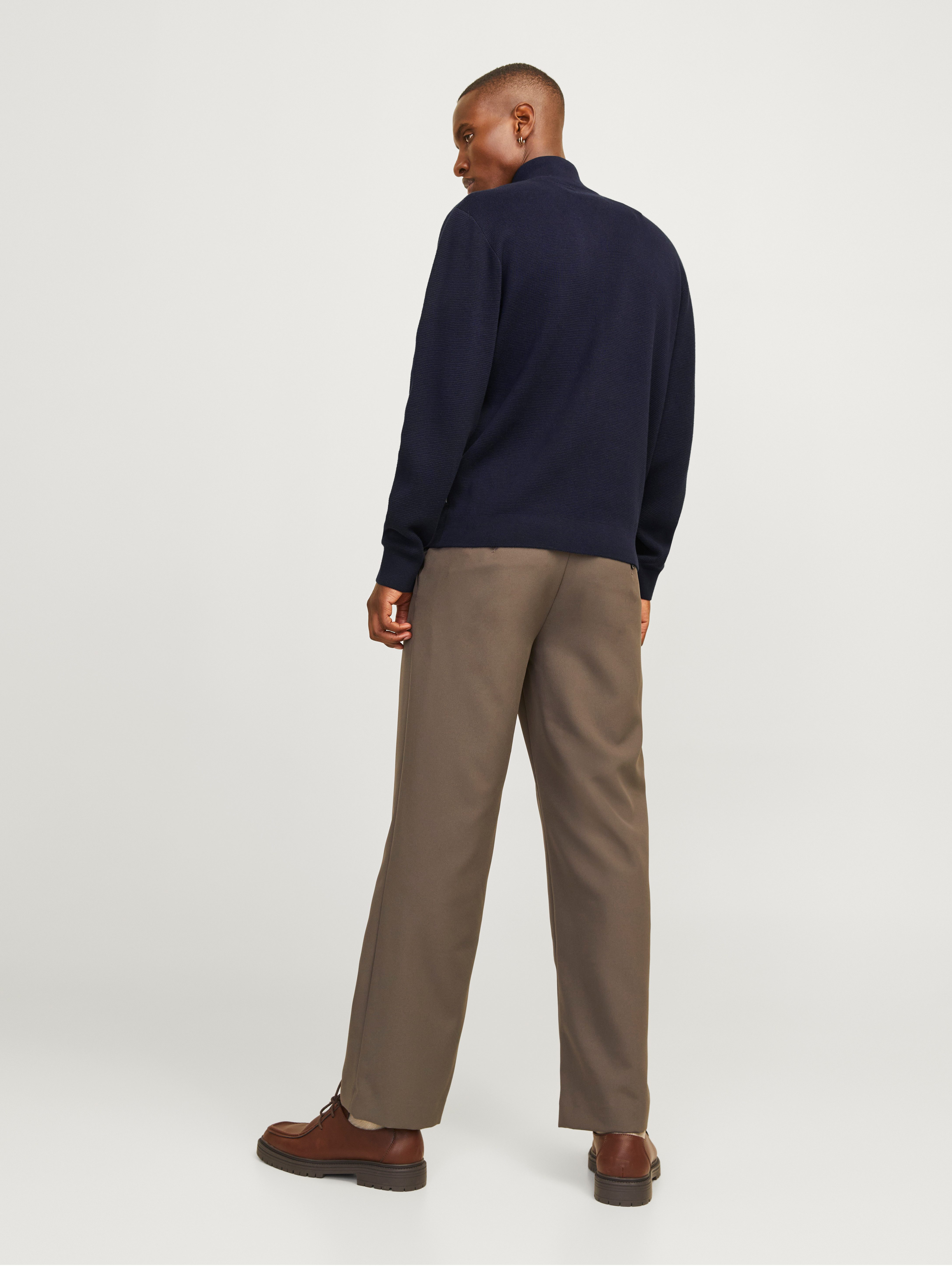 Jack & Jones Schipperstrui JPRBLAMILANO STITCH KNIT HALF ZIP SN