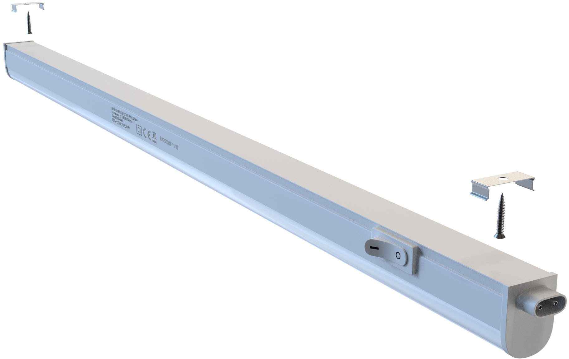 Briloner Leuchten Led-onderbouwverlichting 2-pack LED onderbouwlamp keuken, wit 2-delige set tafellamp draadloos 20 x 8 cm antraciet 2,5w