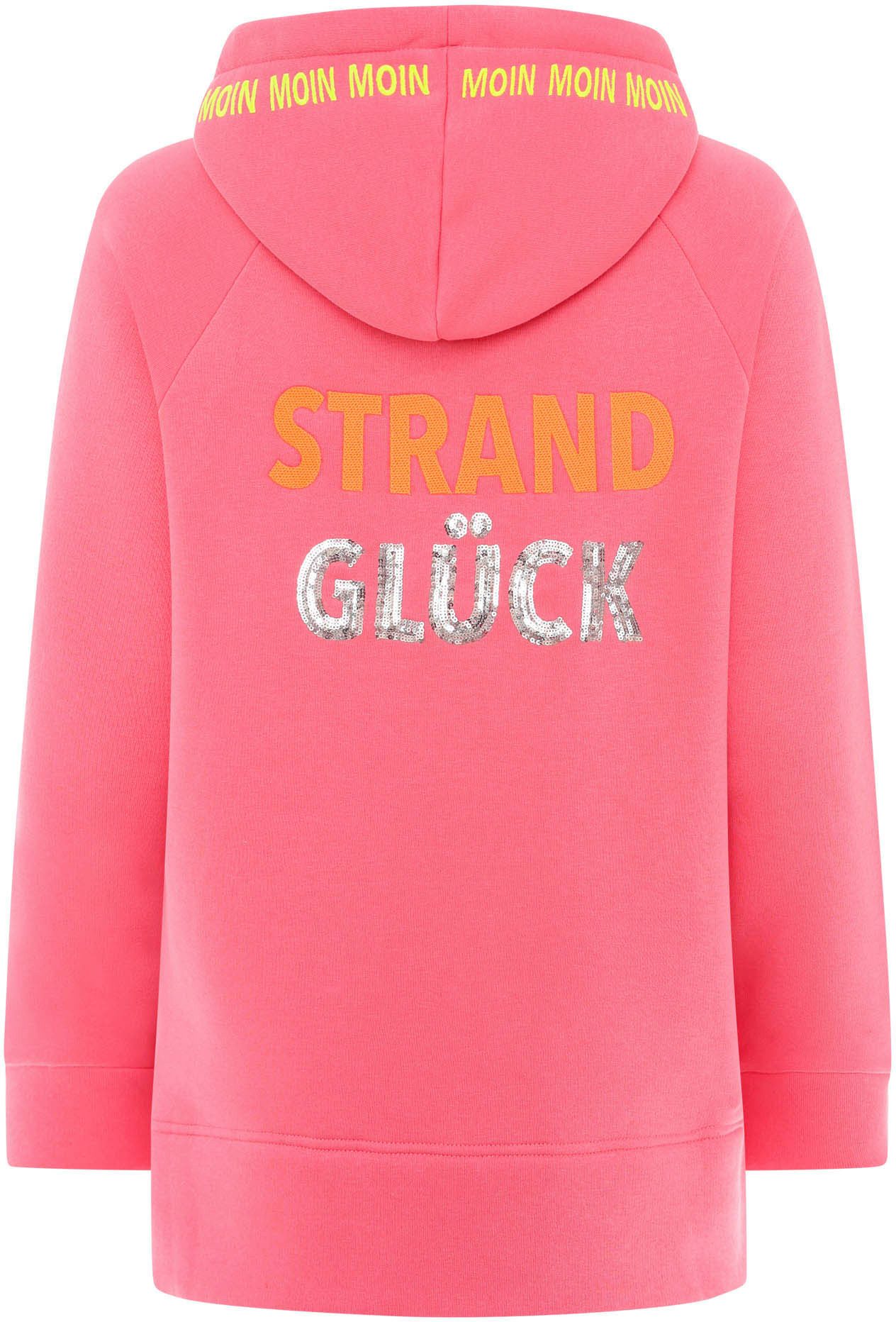 Zwillingsherz Hoodie met anker-motief en "moin"-opdruk