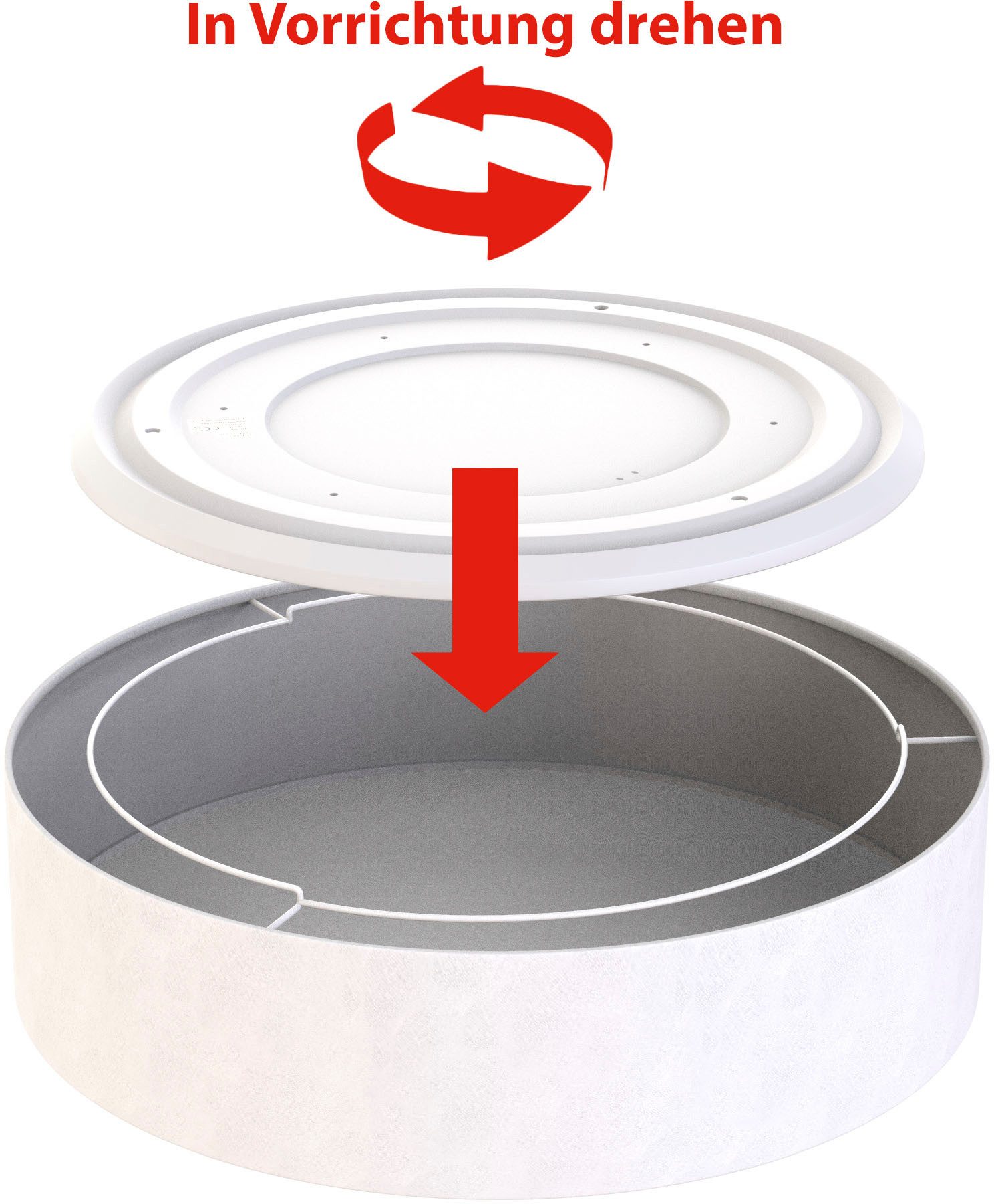Briloner Leuchten Led-plafondlamp Stoffen LED plafondlamp, wit, 1xLED-module / 18W