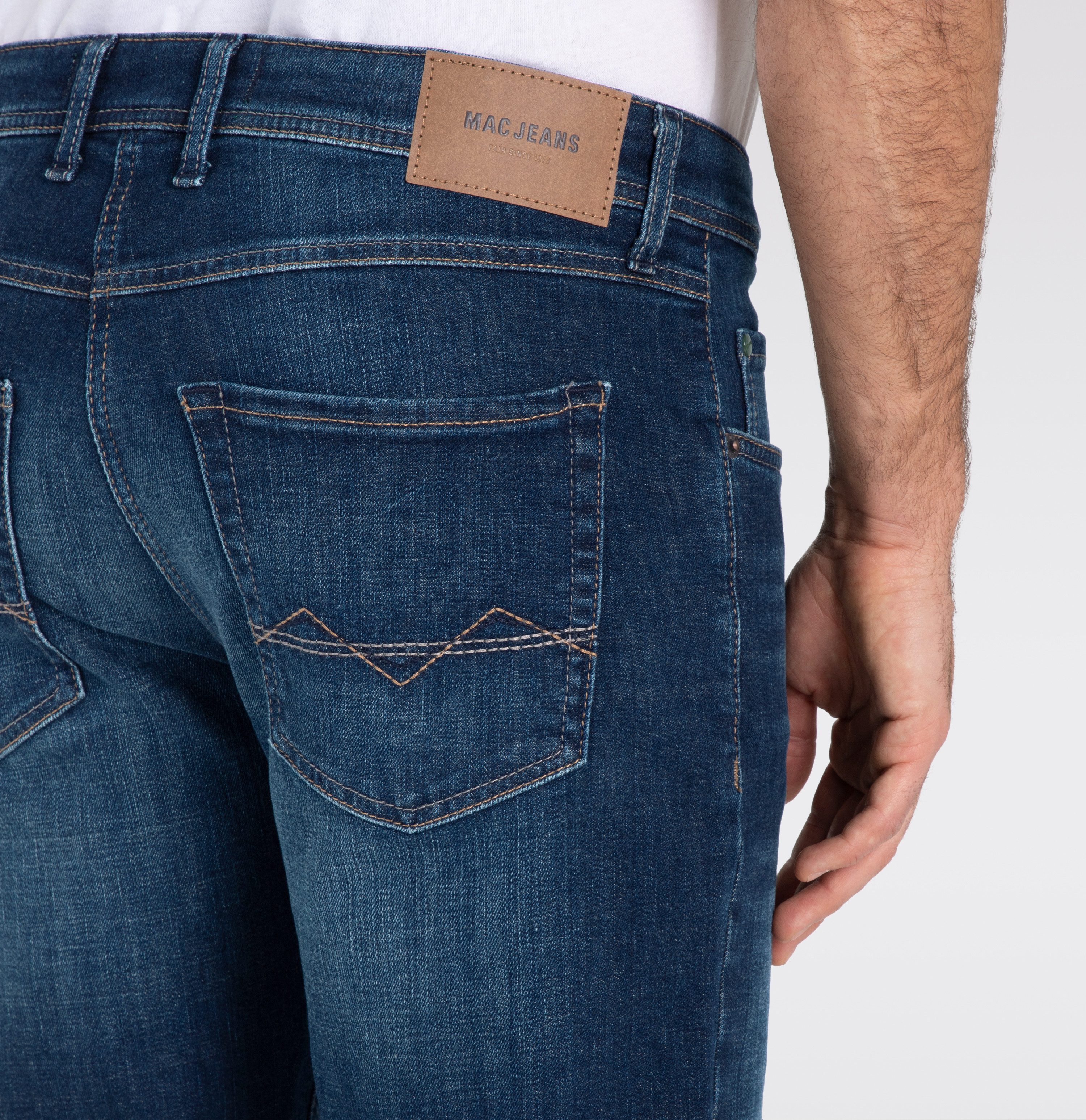 MAC Straight jeans Arne in verzorgde uitstraling met stretch