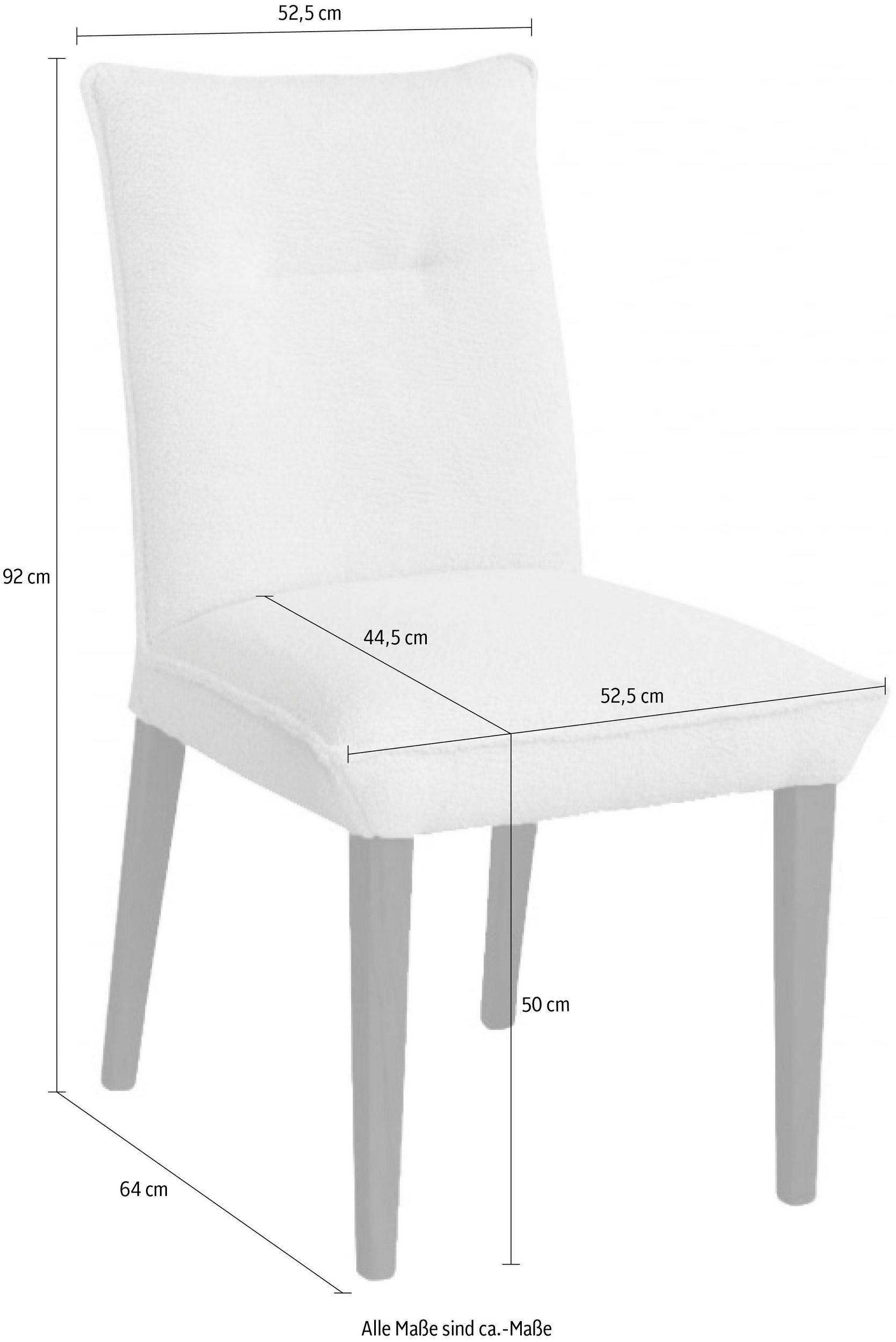 Home affaire Stoel met 4 poten Atena Frame van massief beukenhout, bekleding teddy-look (set)