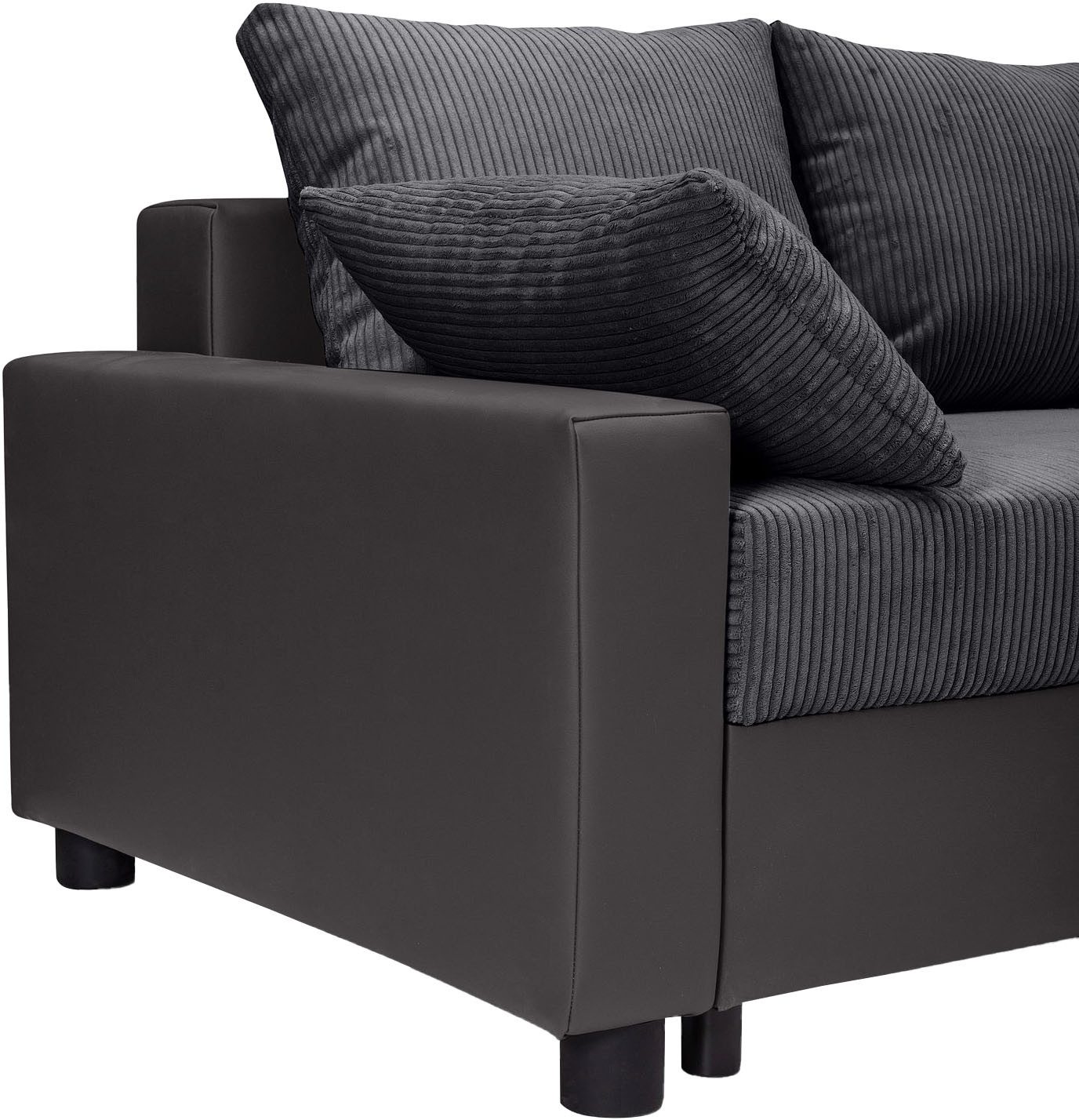 COLLECTION AB Hoekbank Parma L-vorm met slaapfunctie en bedlade, inclusief kussens, bonell-federkern