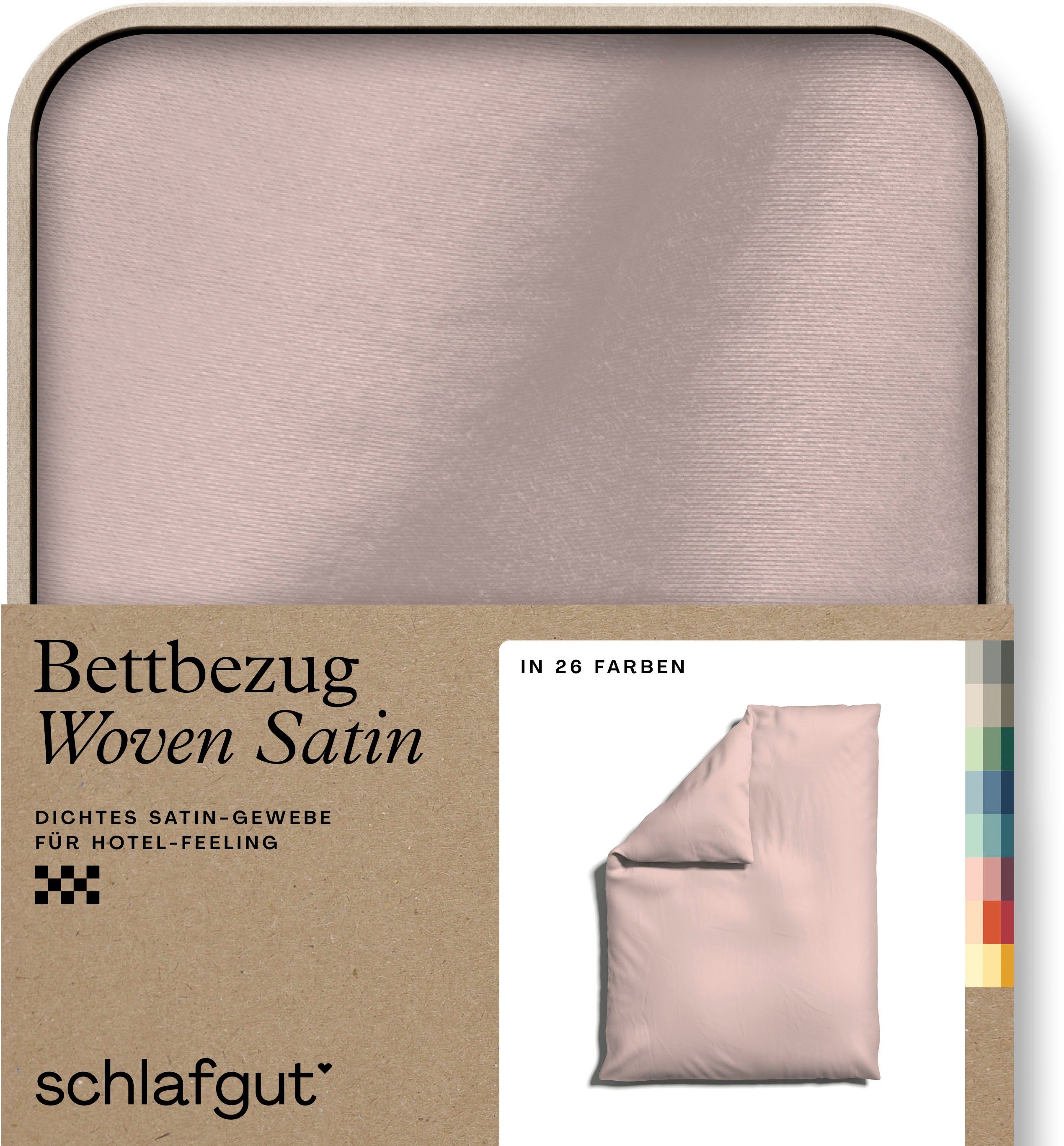 Schlafgut Dekbedovertrek Woven Satin bijzonder dicht geweven, mix & match: bijpassende kussenhoes ve