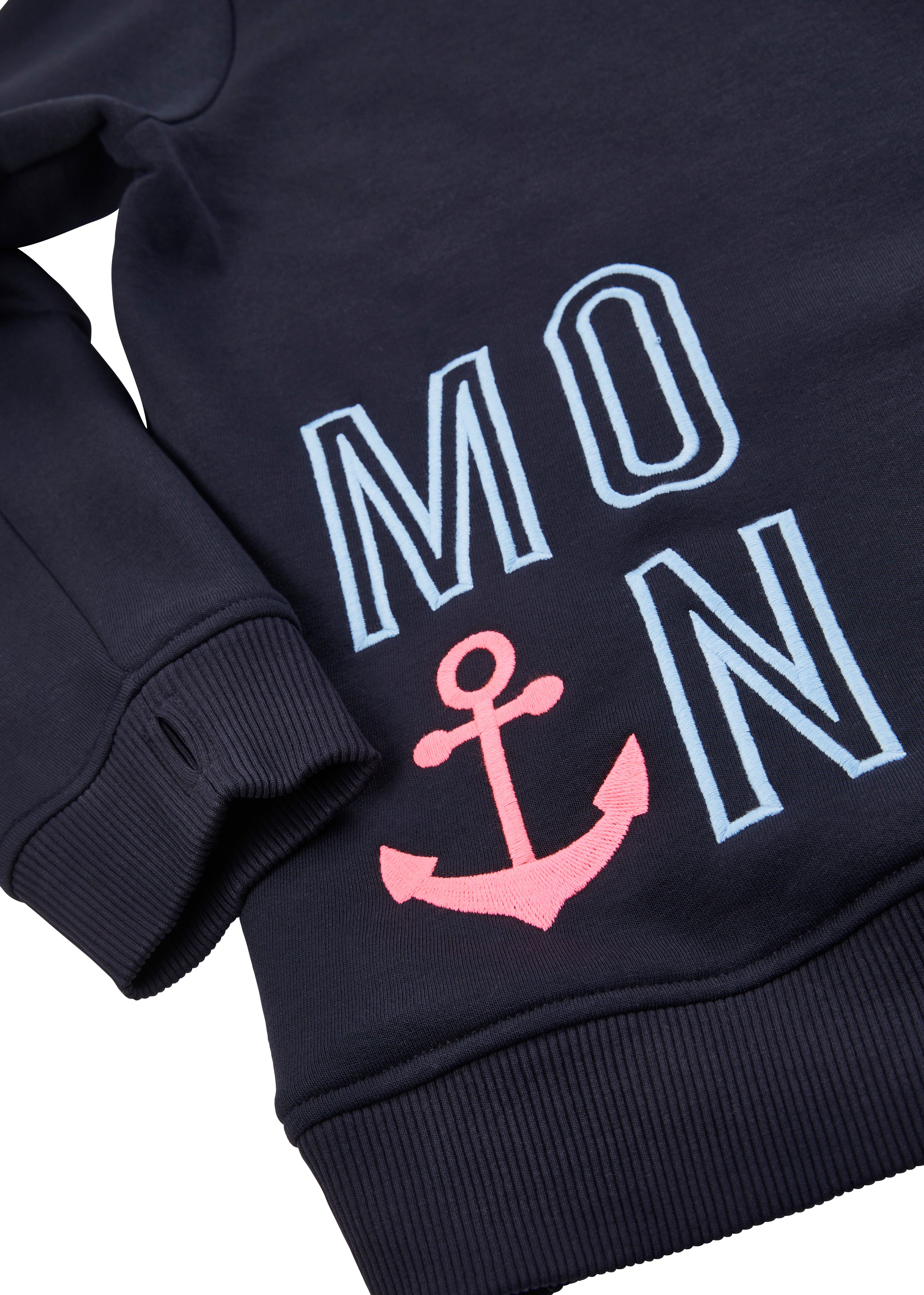 Zwillingsherz Hoodie Limited Edition met capuchon, geborduurd "moin" en ankerontwerp, exclusief bij otto