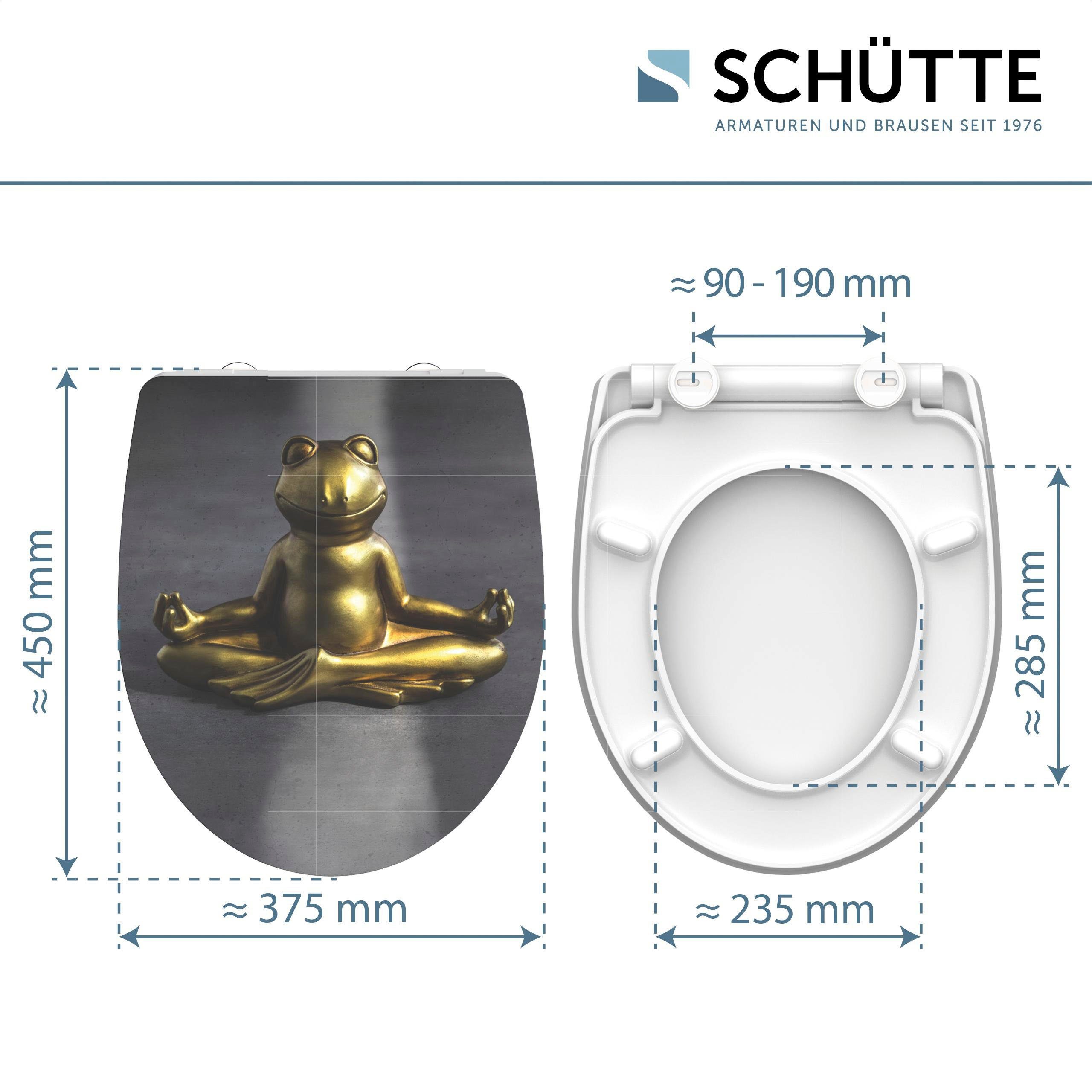Schütte Toiletzitting Relaxing Frog Duroplast, met softclosemechanisme en snelsluiting, High gloss