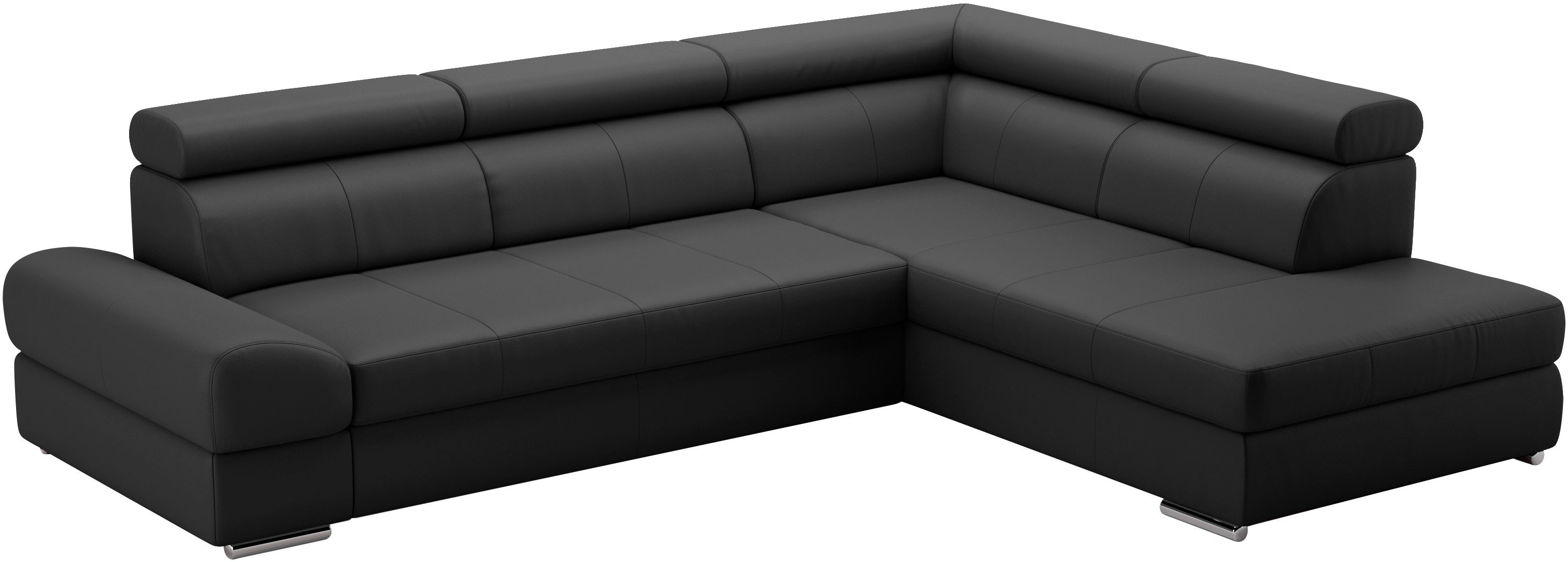 sit&more Hoekbank Broadway L-vorm met verstelbare hoofdsteunen, naar keuze met slaapfunctie
