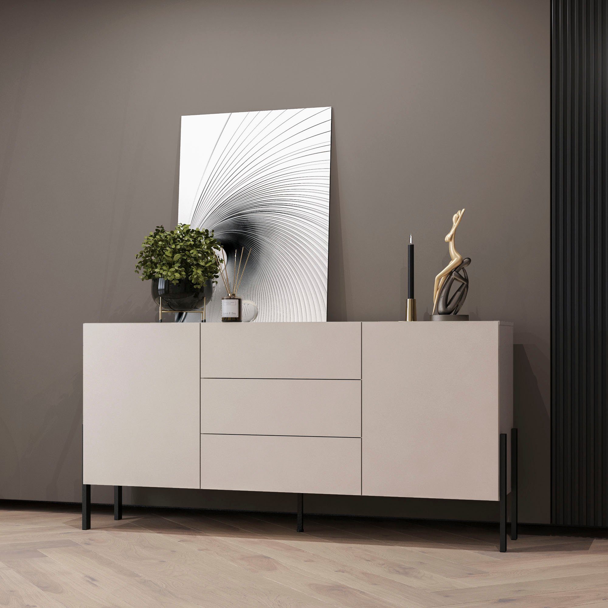 INOSIGN Dressoir Jukon, breedte 150 of 180 cm, moderne grepless commode