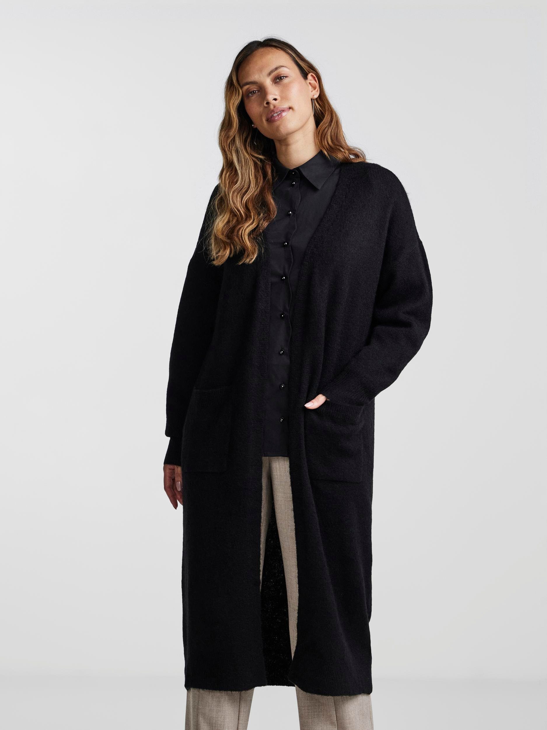 Y.A.S Lang vest YASBALIS LS LONG KNIT CARDIGAN S. NOOS dames lange vesten maat S (36) zwart