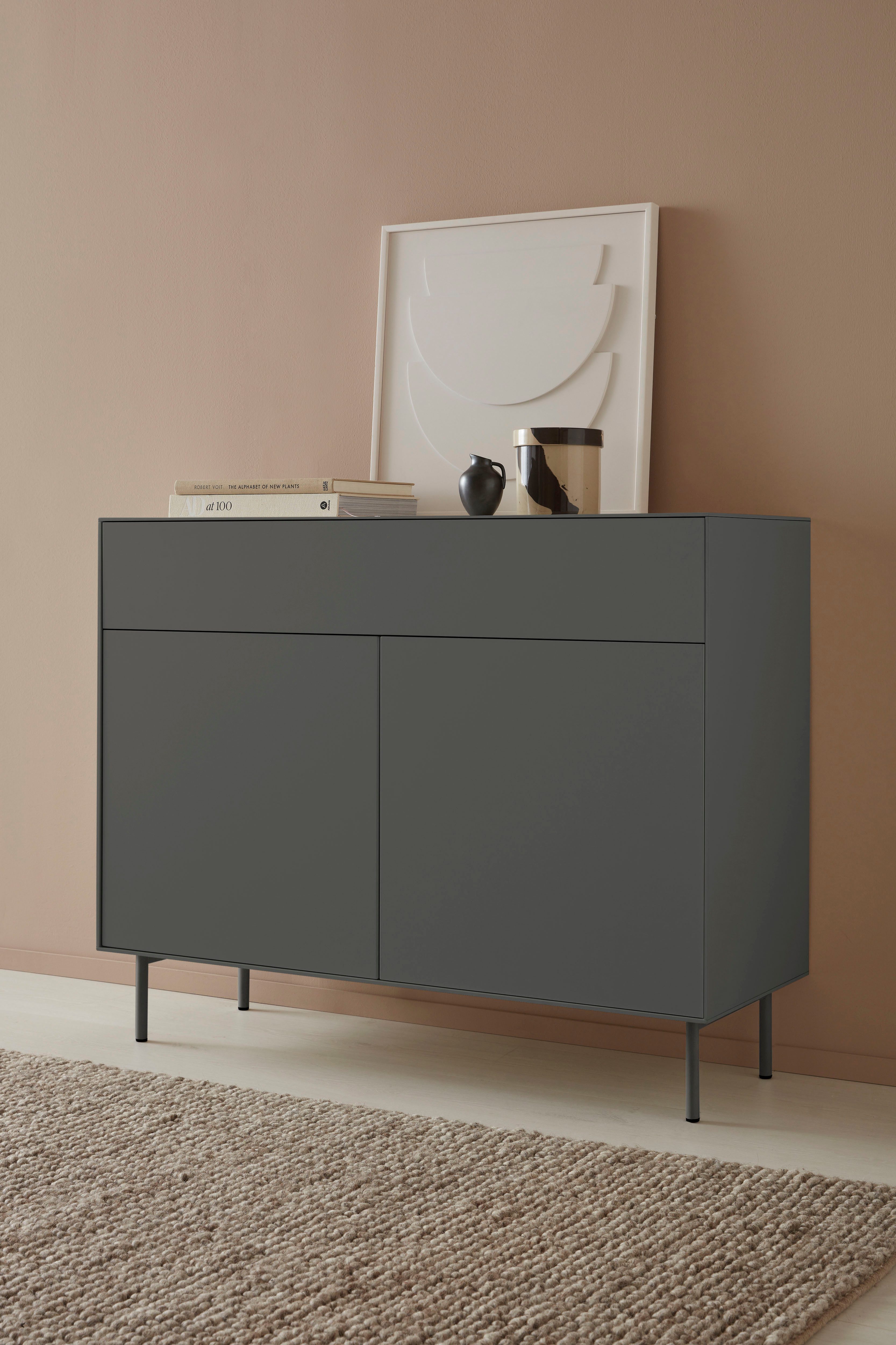 LeGer Home by Lena Gercke Dressoir Essentials Breedte: 112 cm, MDF gelakt, push-to-open-functie