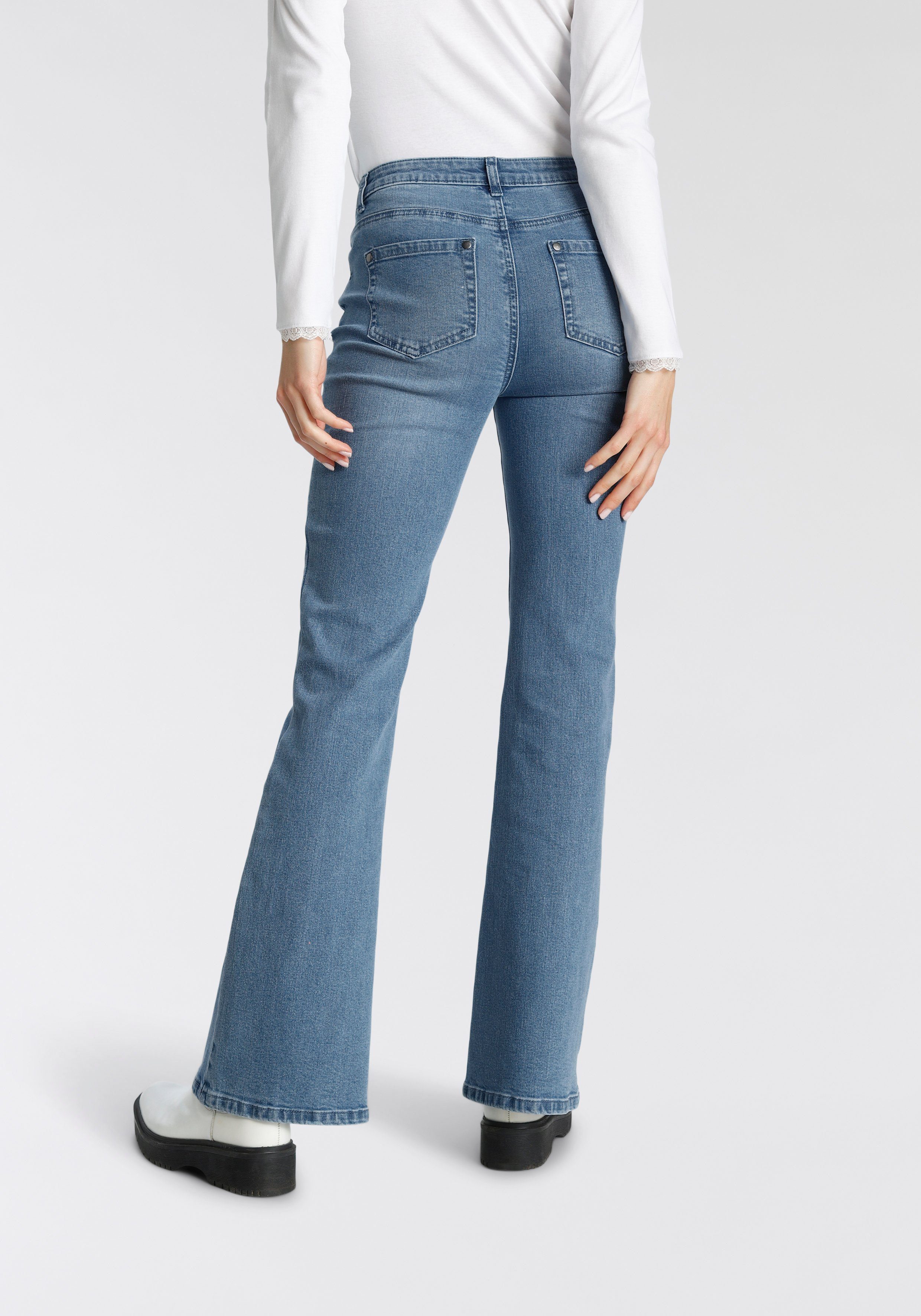 AJC High-waist jeans in flared vorm in 5-pocket-stijl