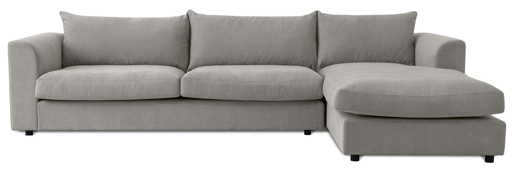 LeGer Home by Lena Gercke Hoekbank Avelina Breedte 297 cm, in cord- en chenille-stof, rugkussen met veren (2-delig)