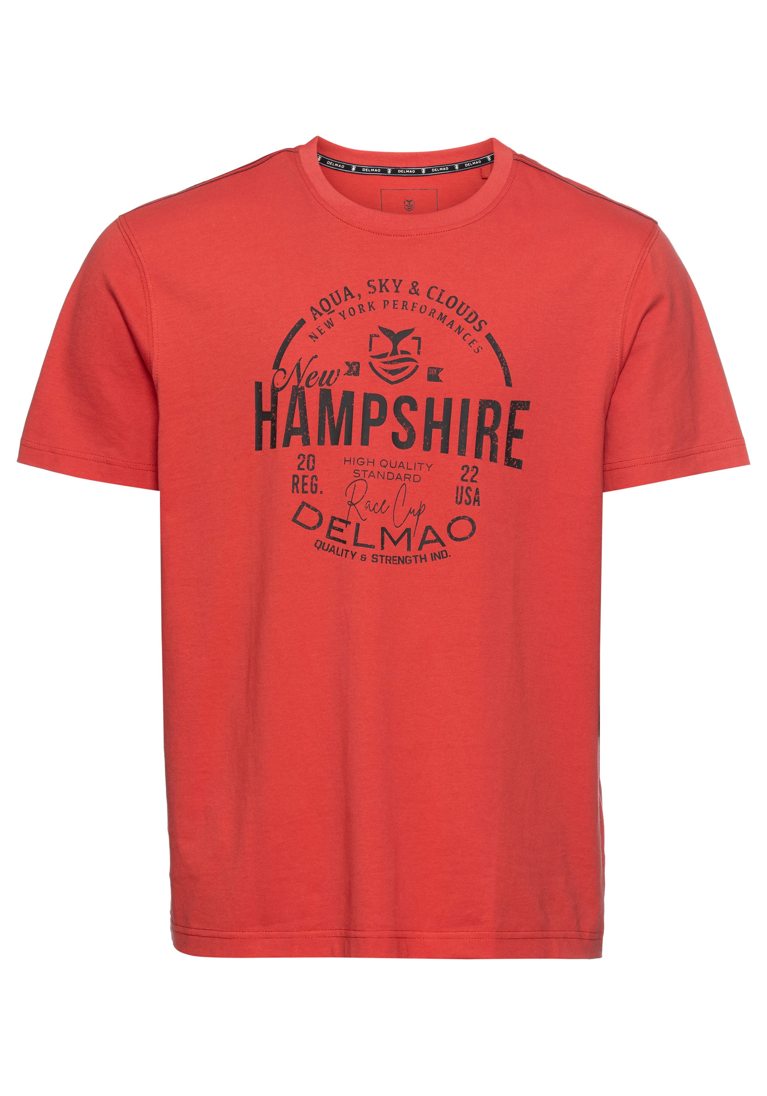 DELMAO T-shirt Korte mouw, losse pasvorm, met vrolijke print, van katoen