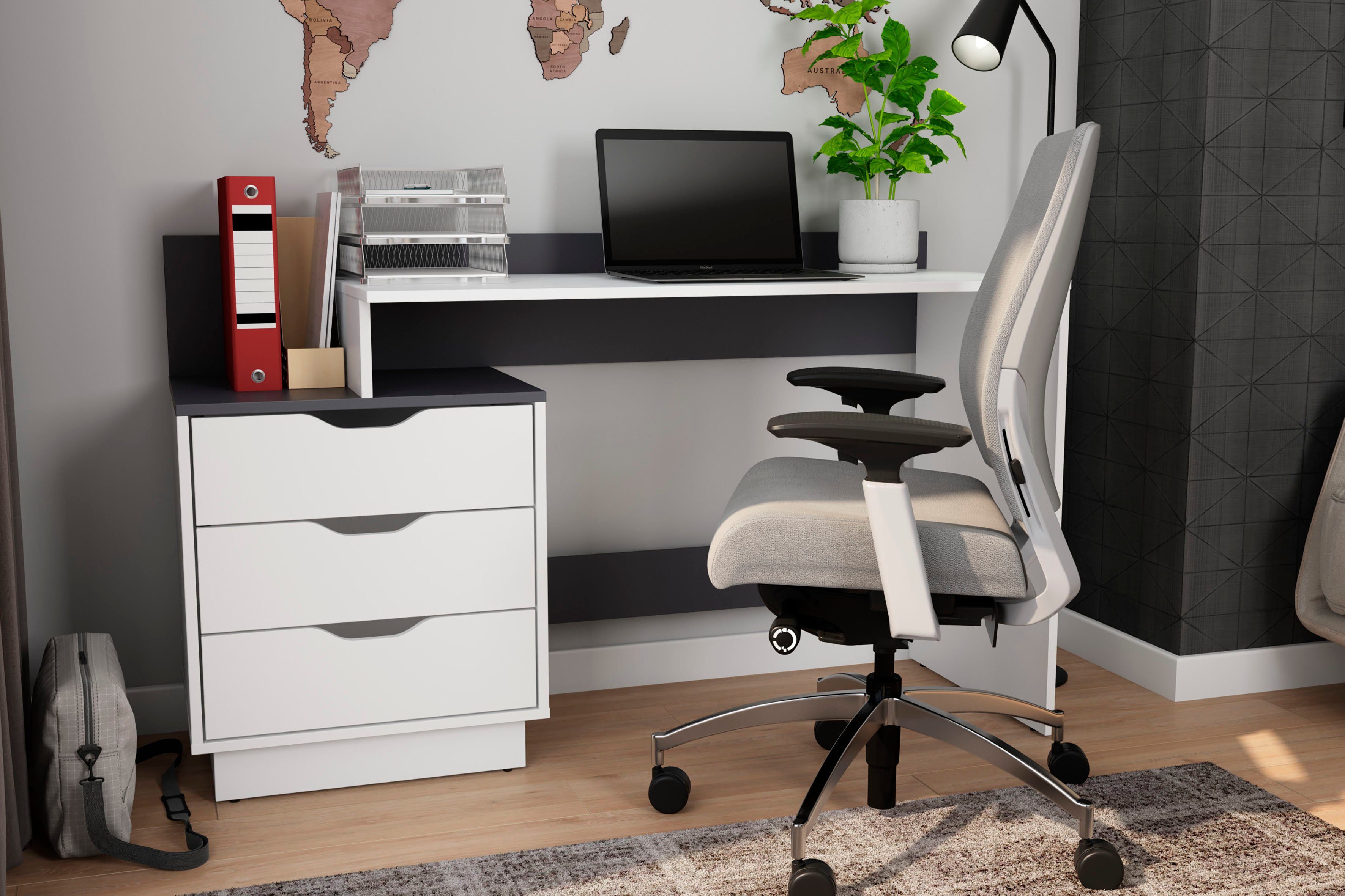 byLIVING Bureau Bern, modern pc-bureau met veel bergruimte, breedte 138 cm, rechts of links te monteren