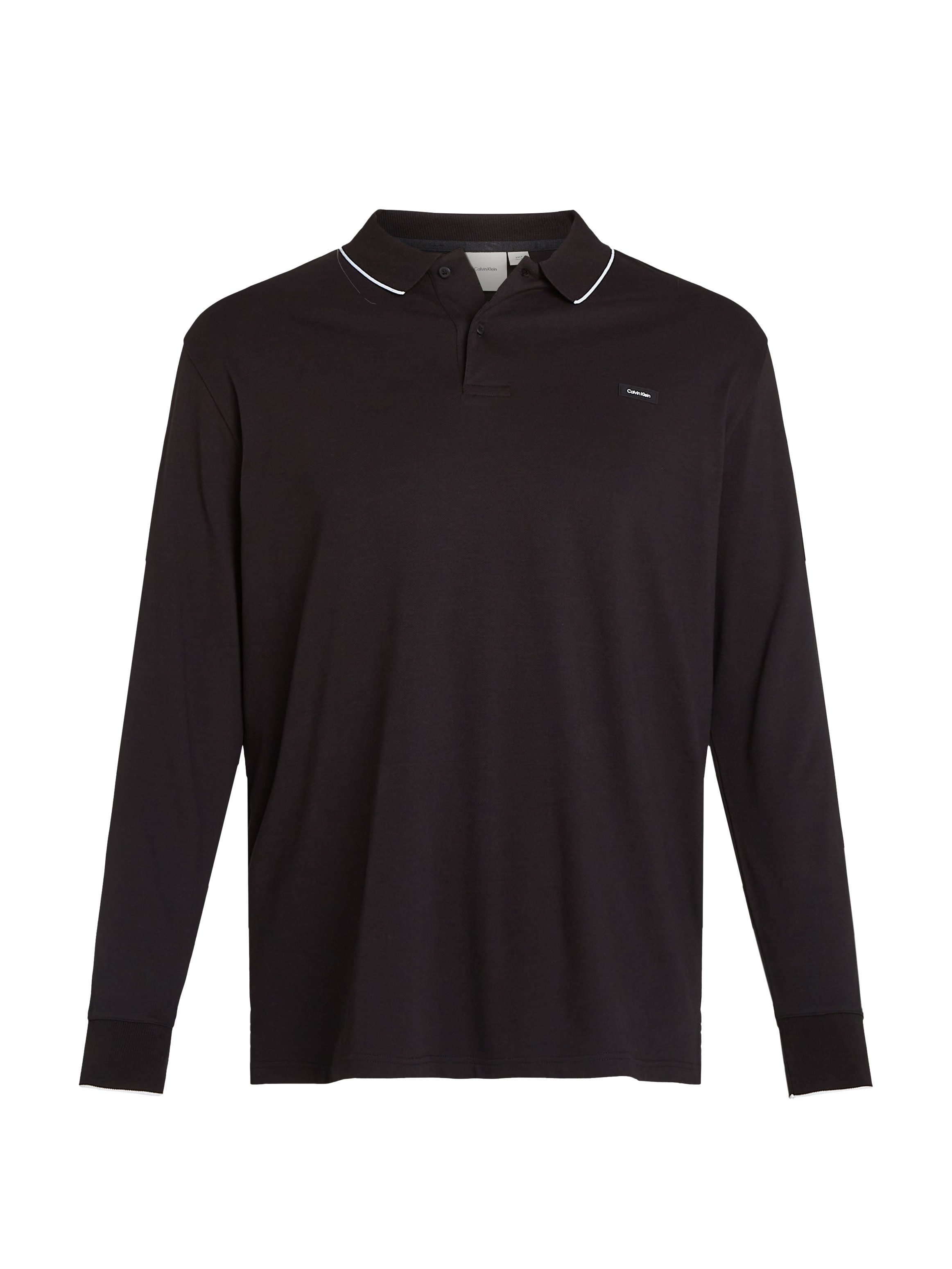 Calvin Klein Poloshirt met lange mouwen BT_STRETCH PIQUE TIPPING LS POLO