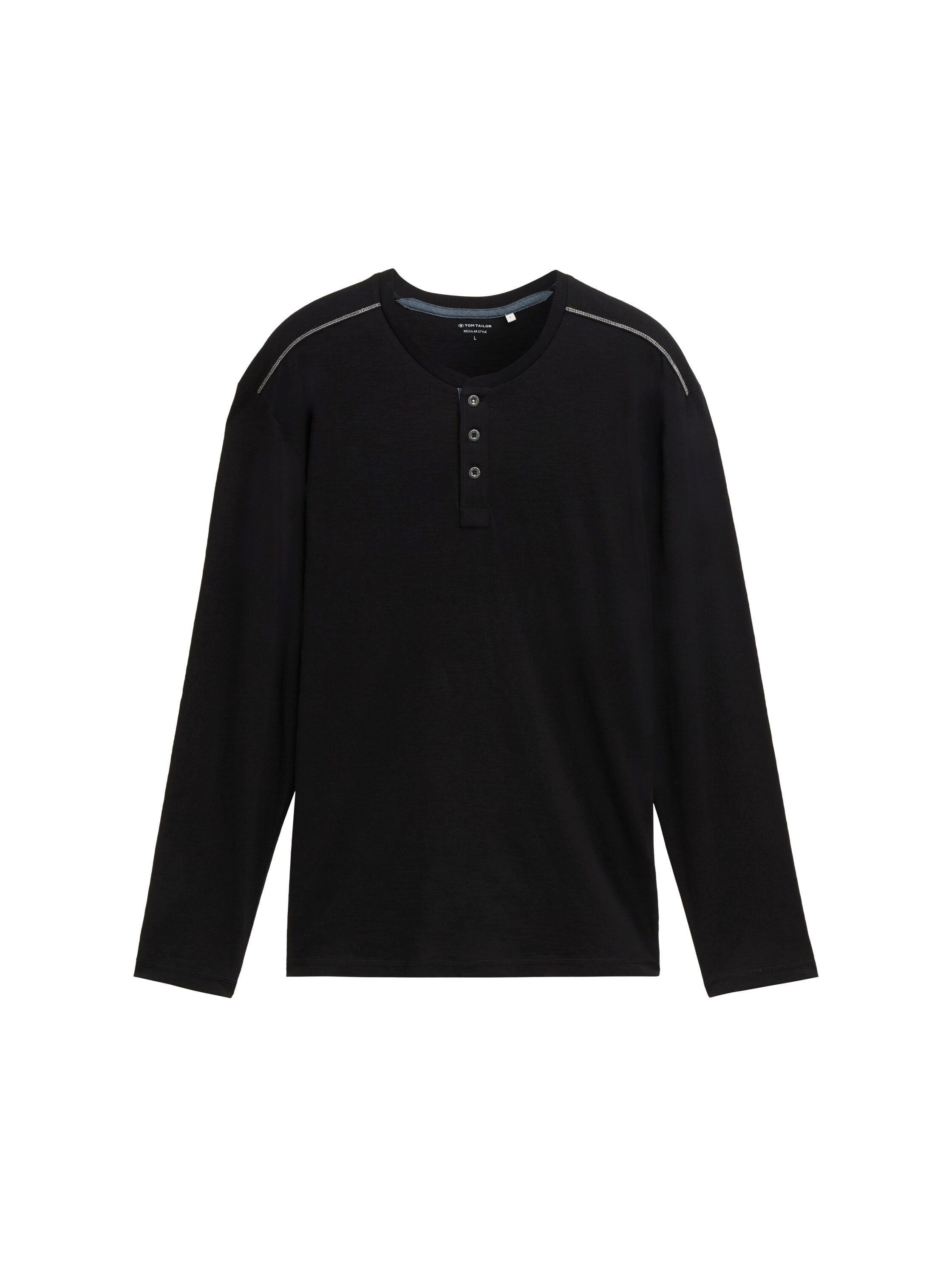 Tom Tailor Henleyshirt met henleyshirt-hals