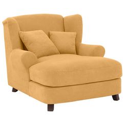 home affaire xxl-fauteuil oase mega-fauteuil xxl incl. sierkussen, loveseat geel