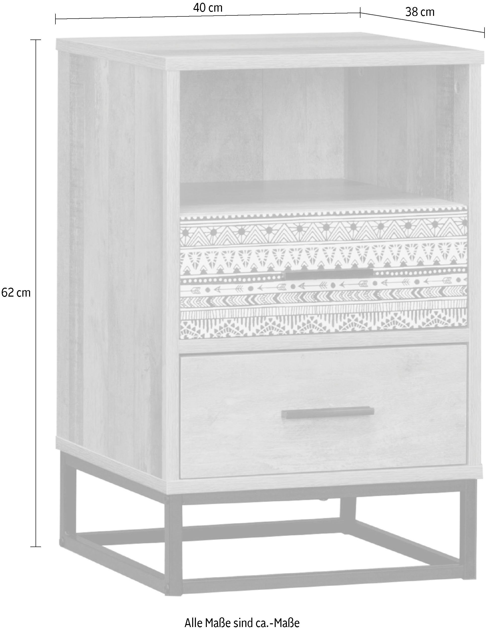SIT Nachtkastje Skandi met decoratief patroon