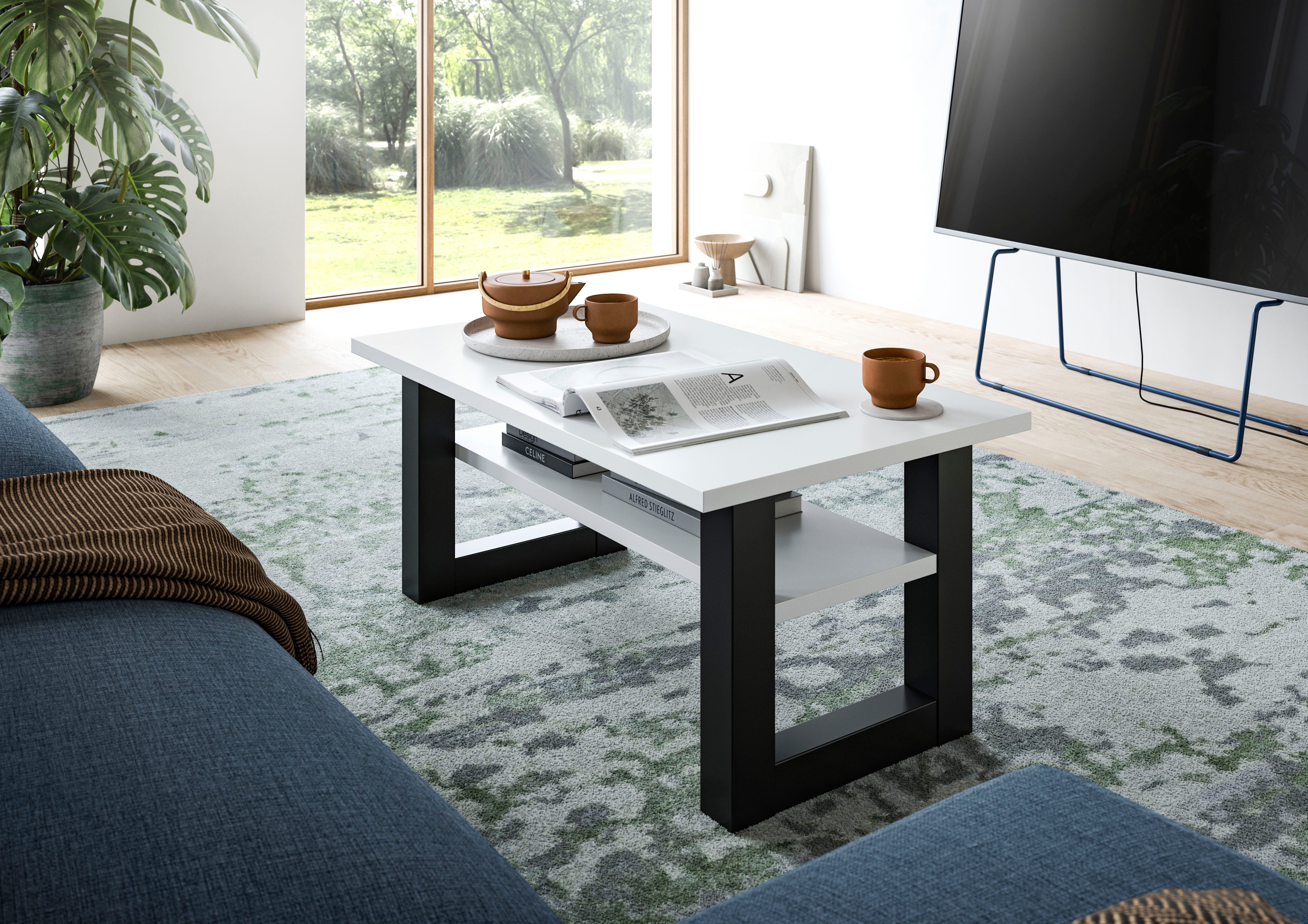 INOSIGN Salontafel Rail, breedte 90 cm, met onderblad, inclusief sledeframe
