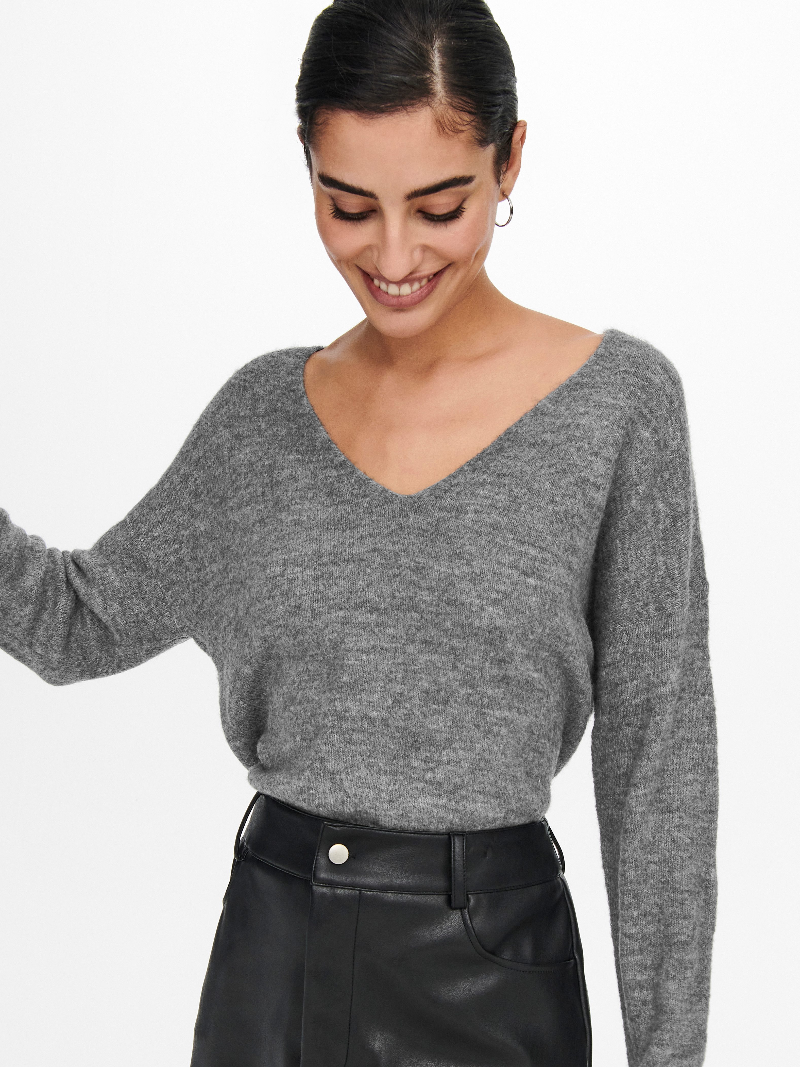 JDY Trui met V-hals JDYELANORA L/S V-NECK PULLO. KNT NOOS