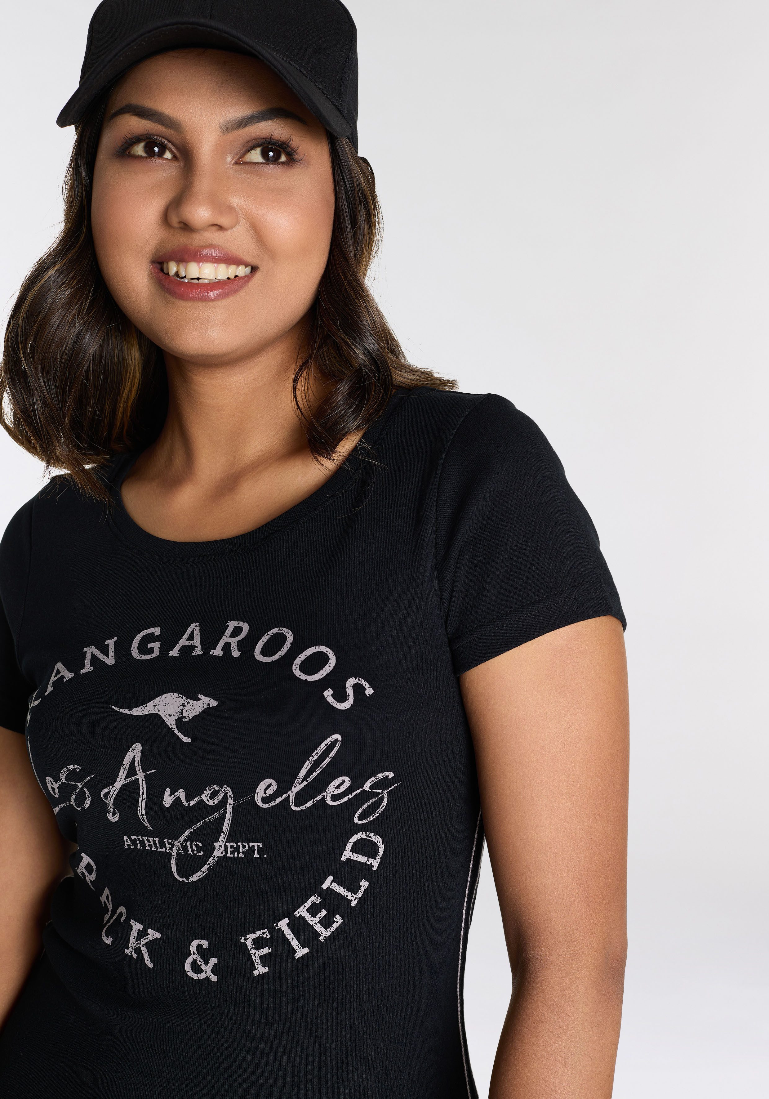 KangaROOS Shirt met print zeer figuurvolgende snit, print, ronde hals
