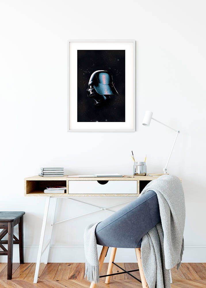 Komar Wanddecoratie Star Wars Classic Helmets Vader Wanddecoratie voor de kinderkamer - zonder lijst (1 stuk)