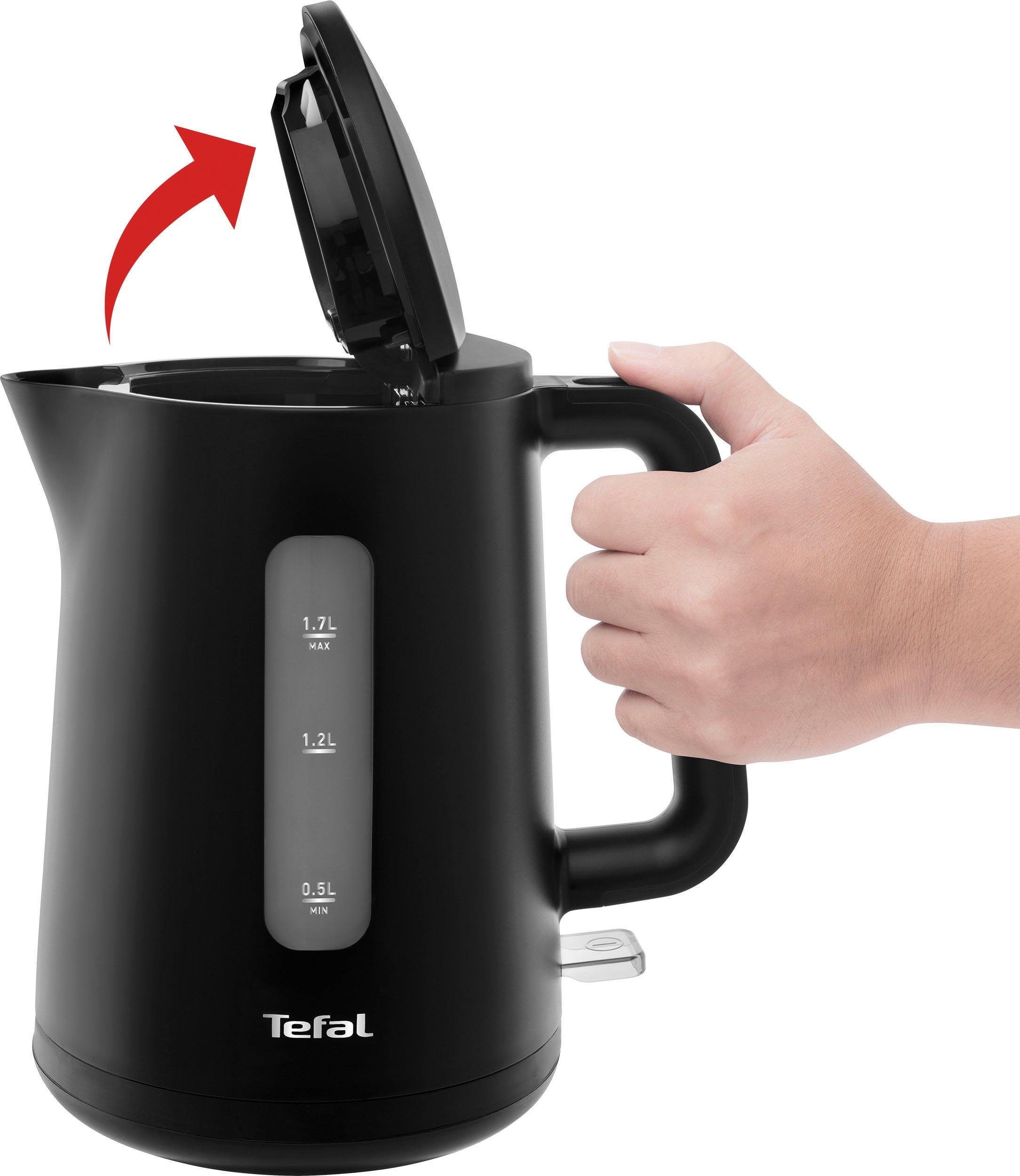 Tefal Waterkoker KO2008 Principio Select, 1,7 l, Automatische aan-uitschakelaar, antikalkfilter, matzwart