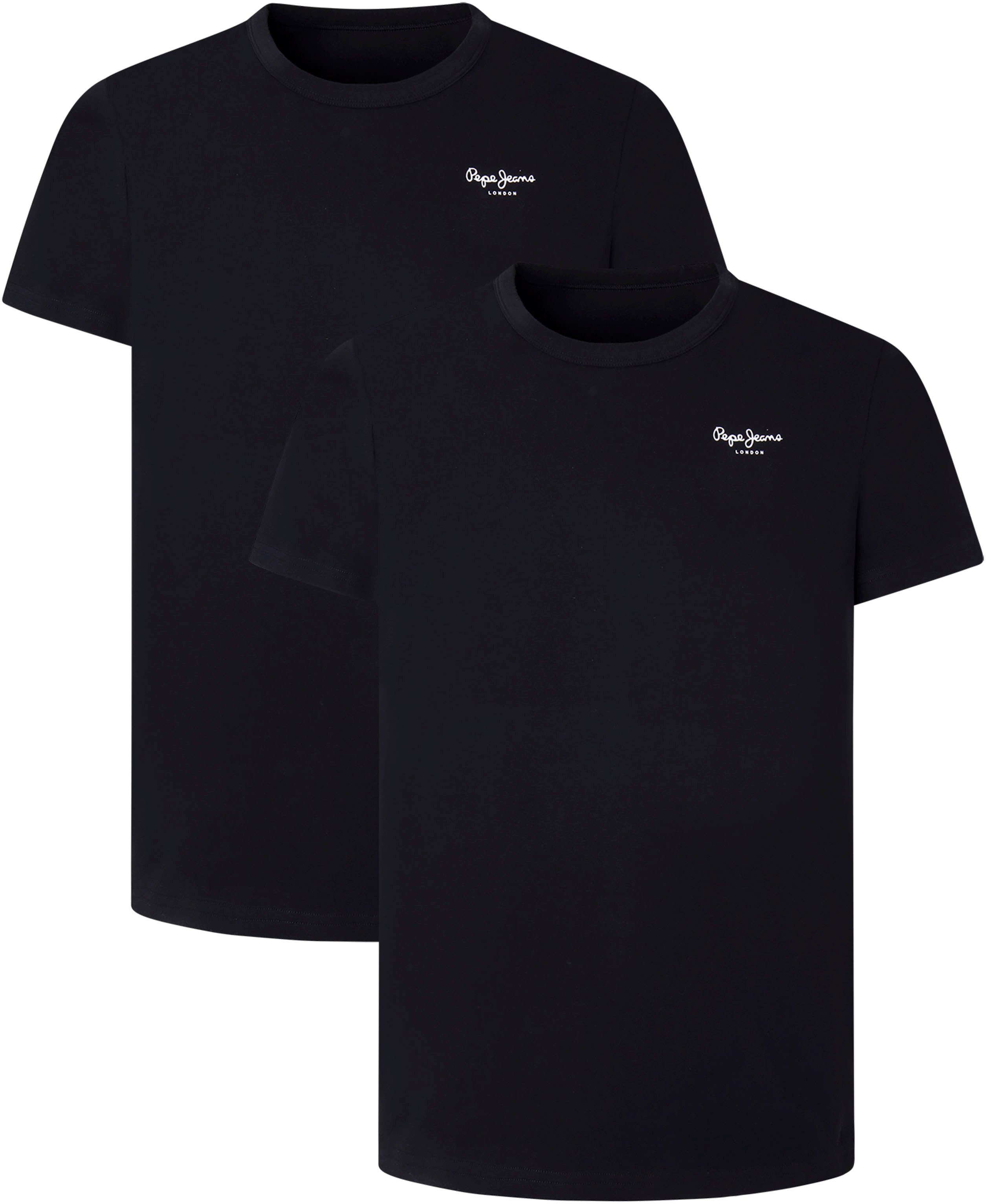 Pepe Jeans Shirt met ronde hals met stretch (set)