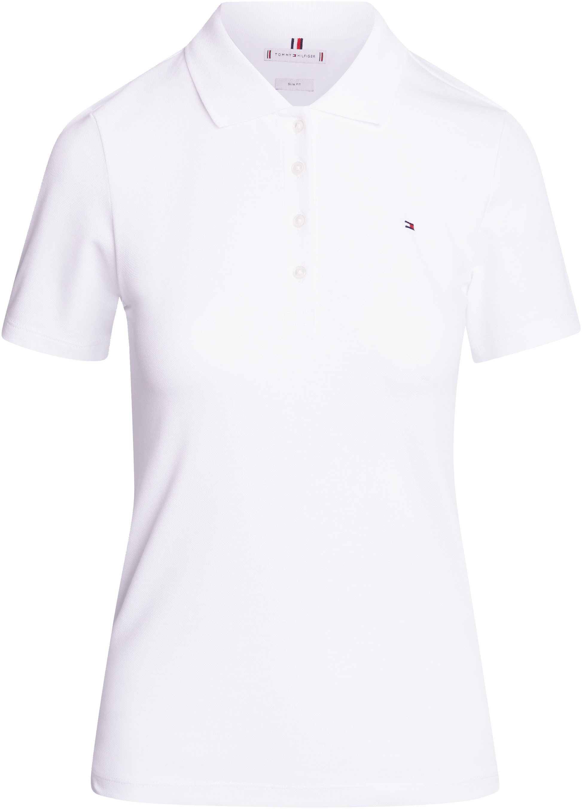 Tommy Hilfiger Poloshirt 1985 SLIM PIQUE POLO SS met tommy hilfiger-merklabel