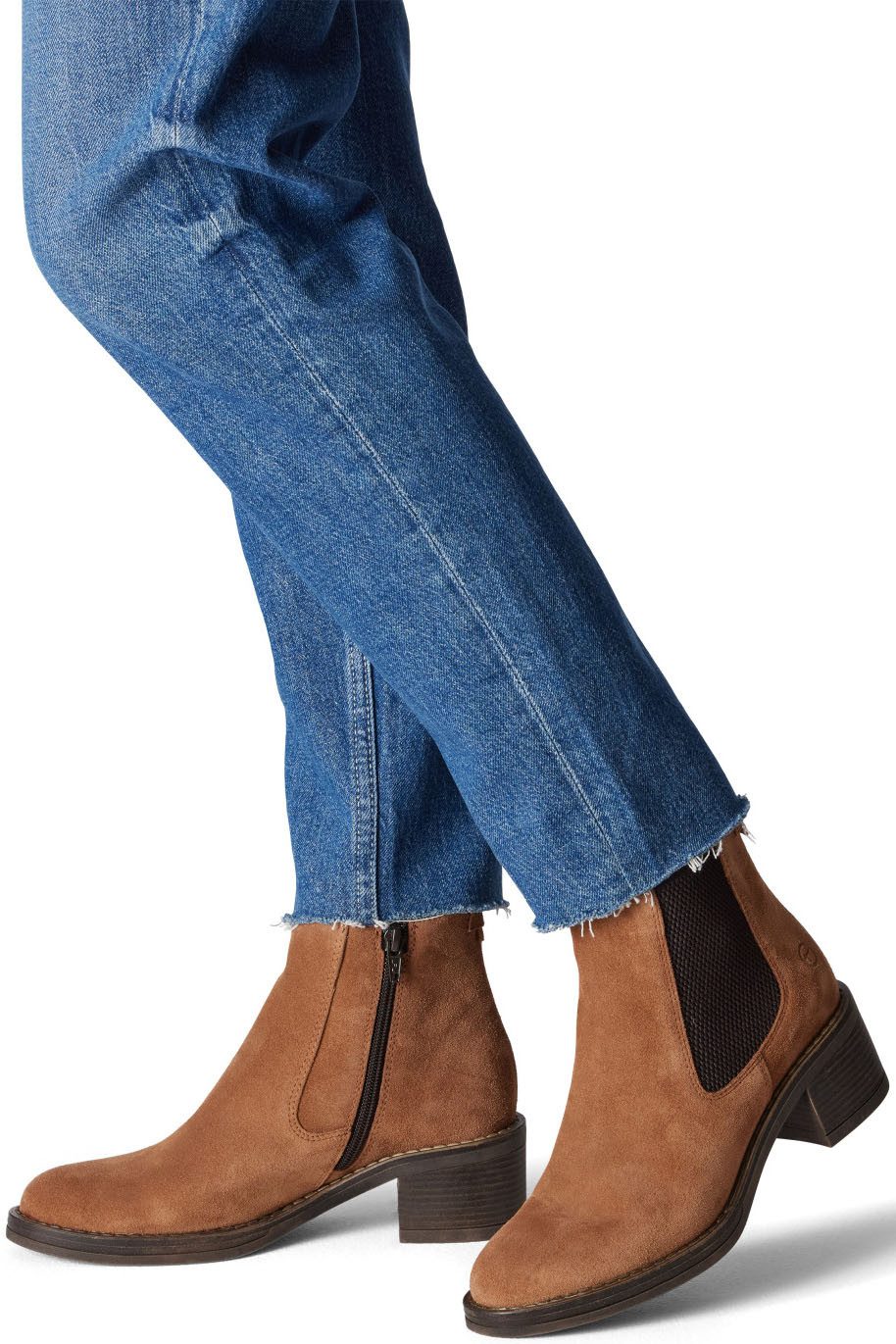 Tamaris Chelsea-boots hakken, enkellaars, zakelijke schoen met touch it-uitrusting