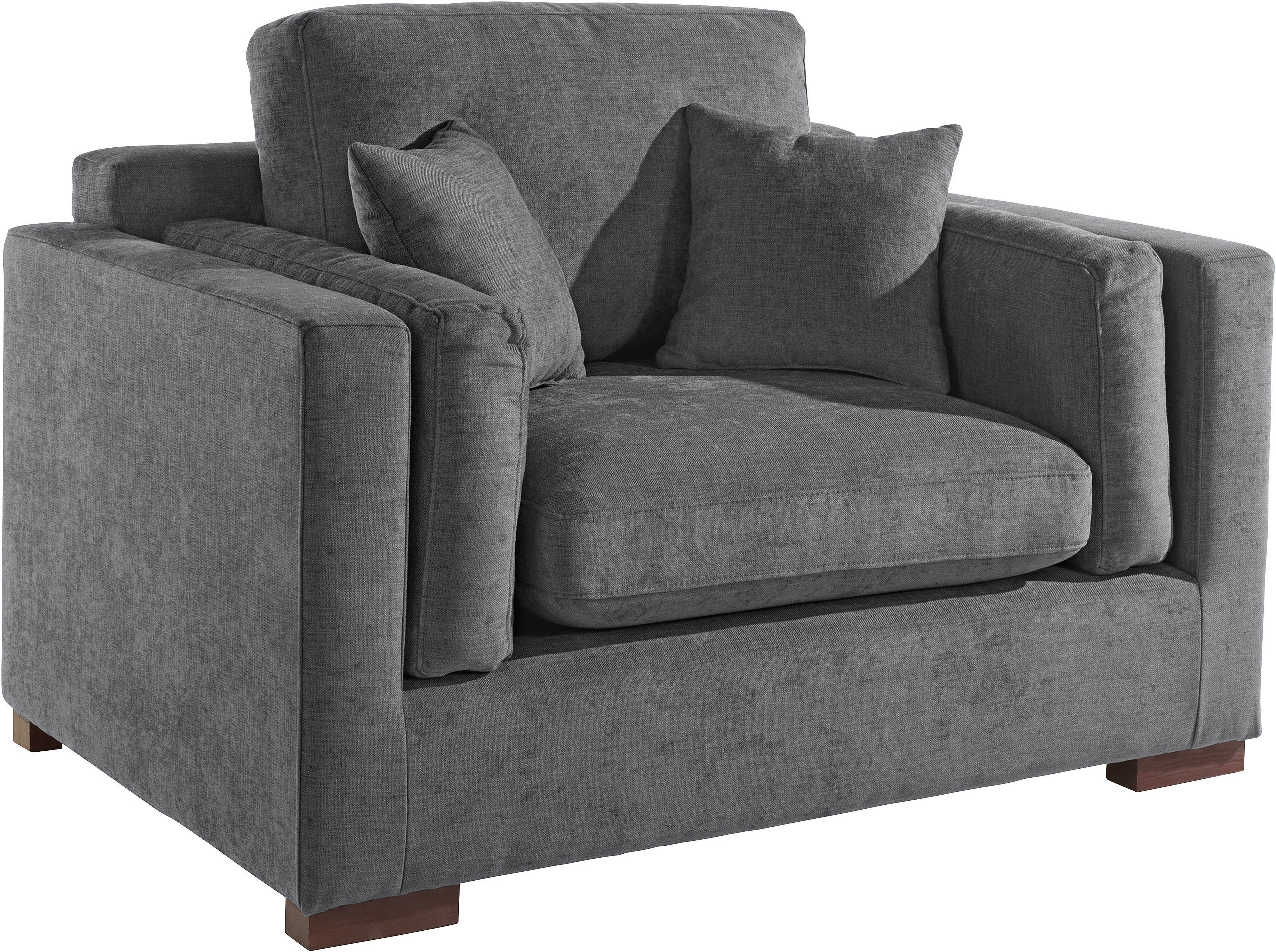 Home affaire Loveseat Fresh Pond fauteuil zacht zitcomfort, incl. sierkussen, bxdxh: 140x96x95 cm