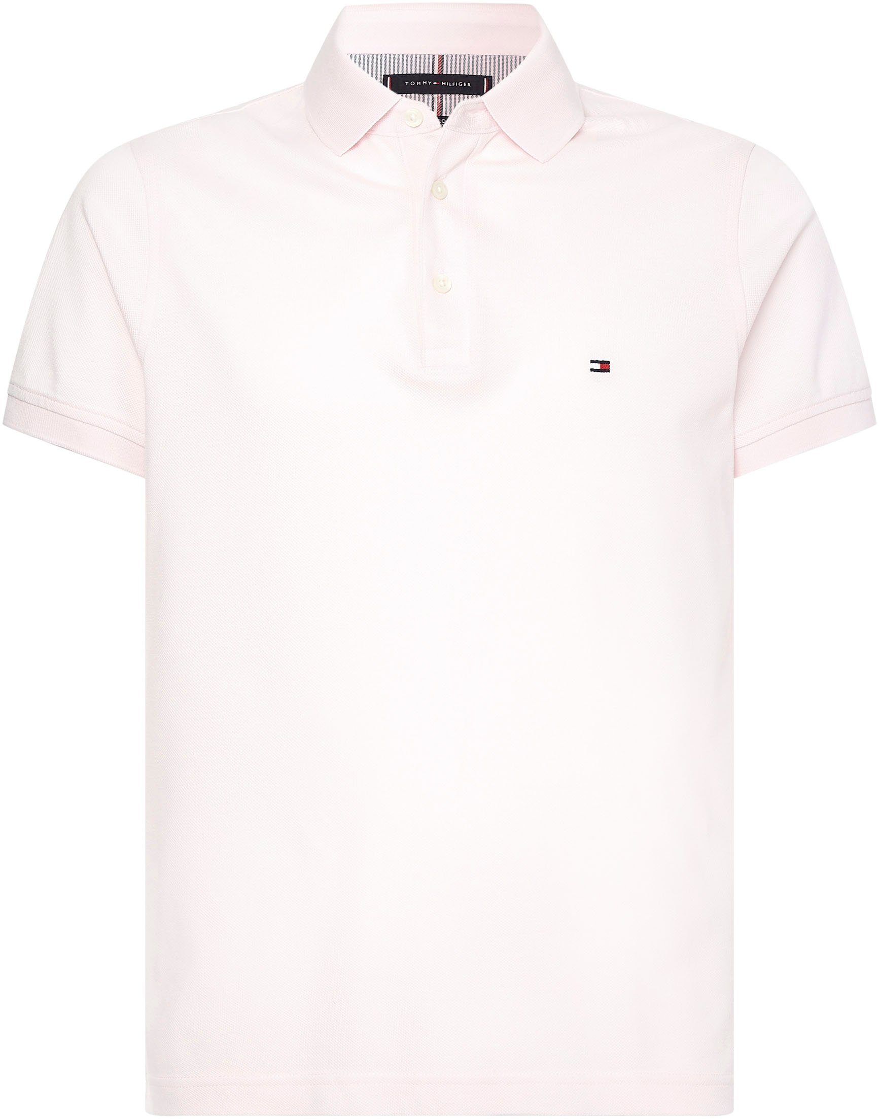 Tommy Hilfiger Poloshirt 1985 SLIM POLO Merkborduurwerk, van katoen-piqué