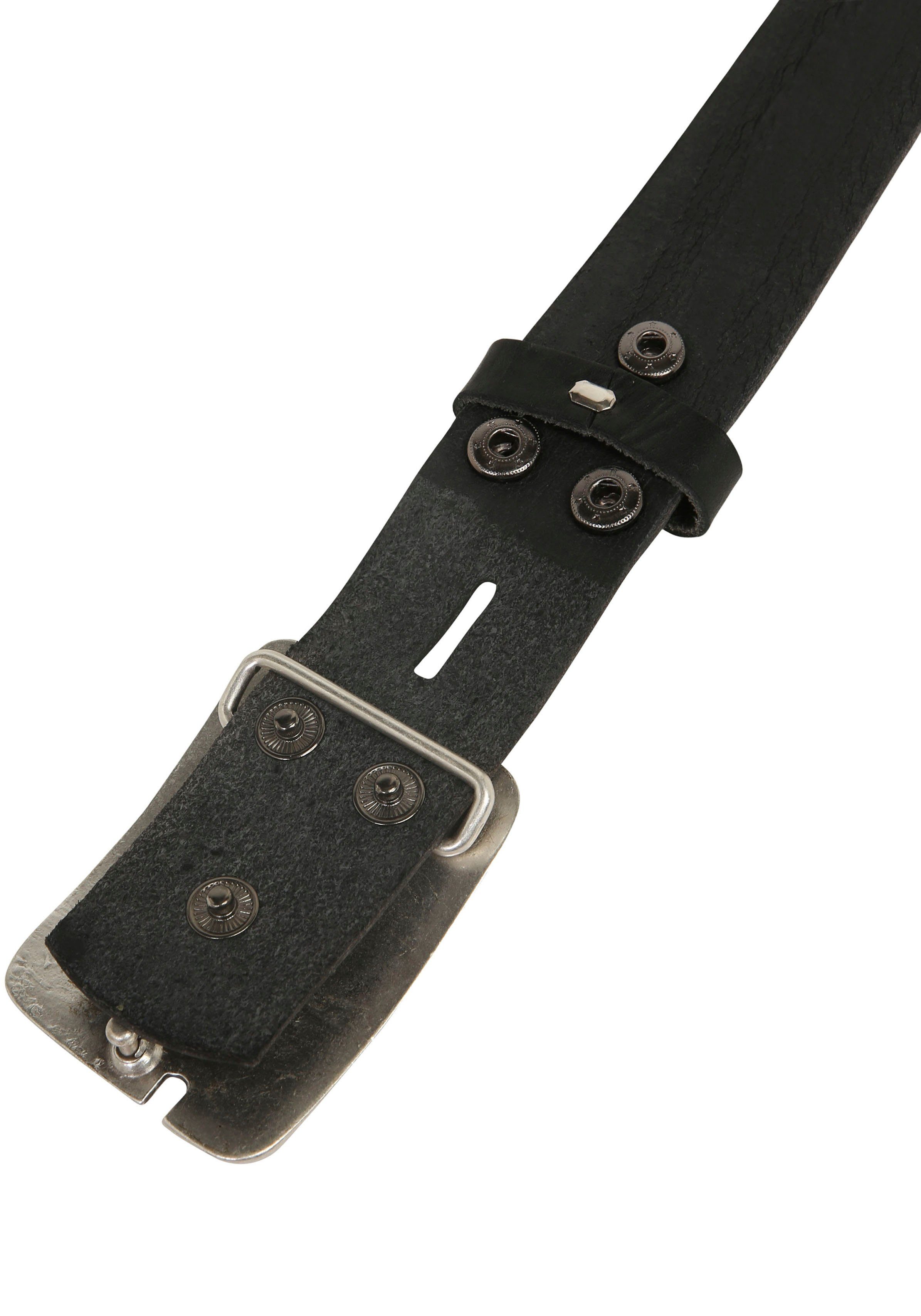 RETTUNGSRING by showroom 019° Leren riem met verwisselbare sluiting "pad swarovski"