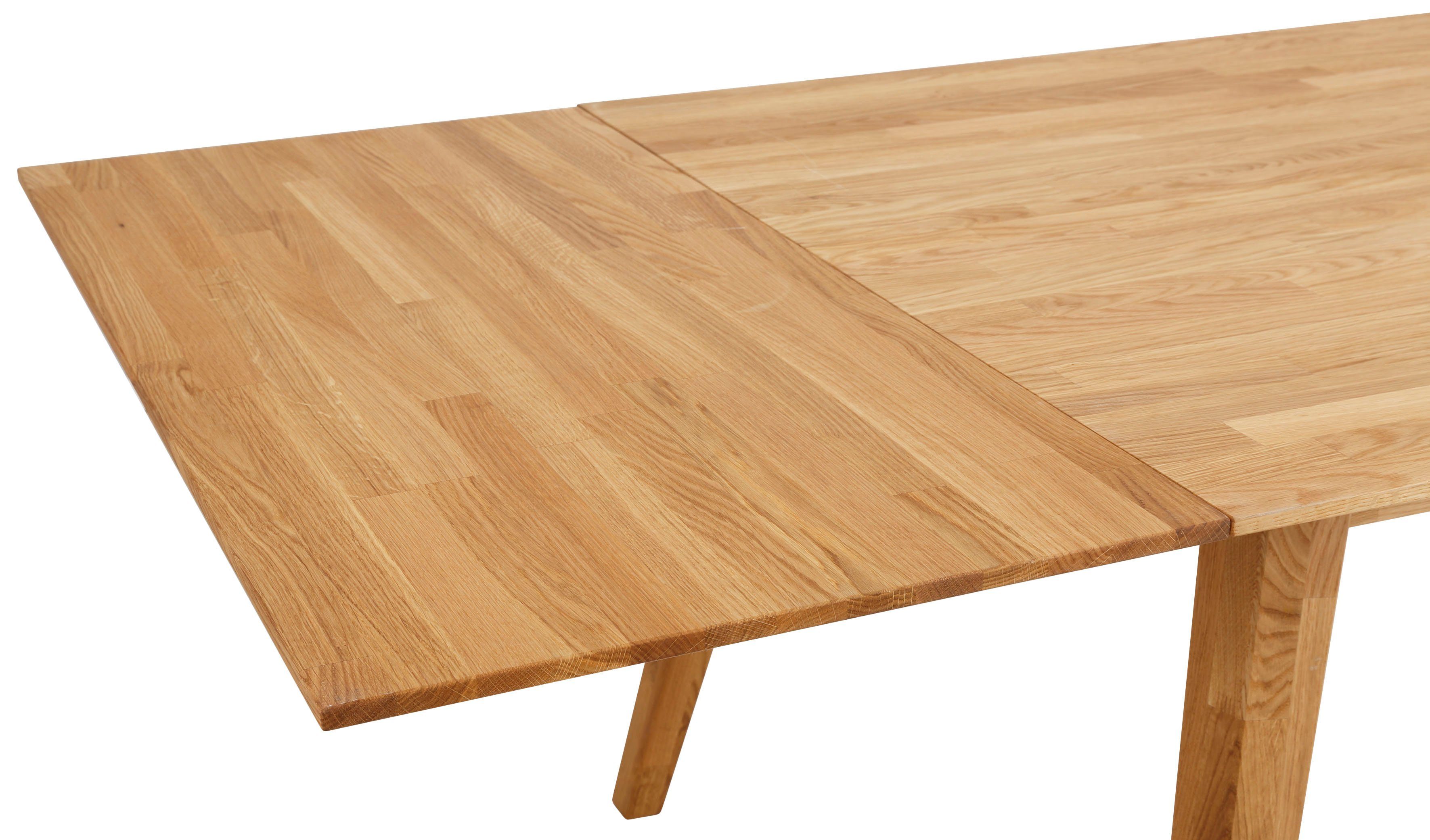 andas Eettafel Lake Massief eiken, breedte 150 cm, uit te breiden met insteekbladen