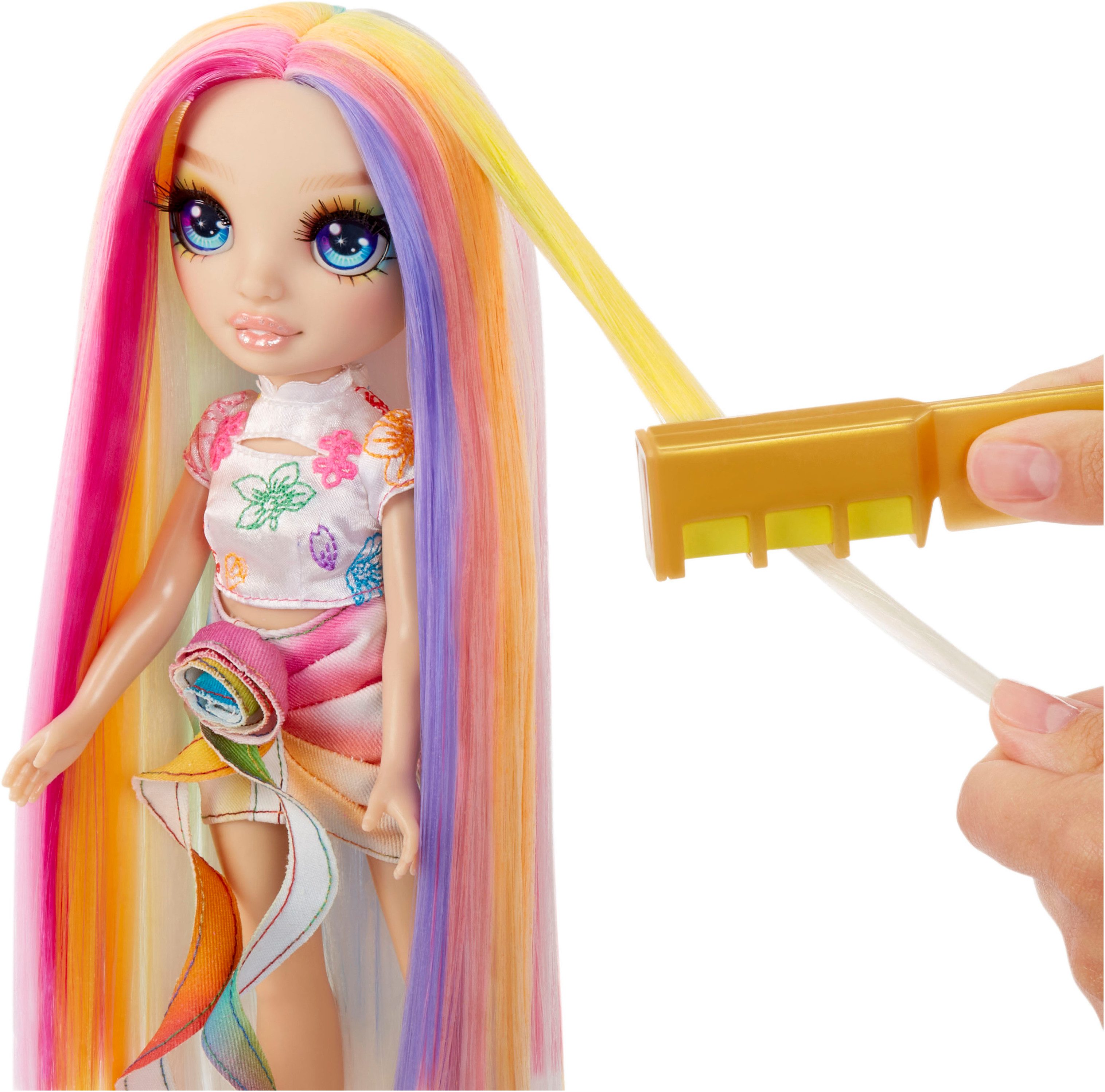 RAINBOW HIGH Aankleedpop Rainbow High Hair Chalk & Style Doll- Amaya (Rainbow)