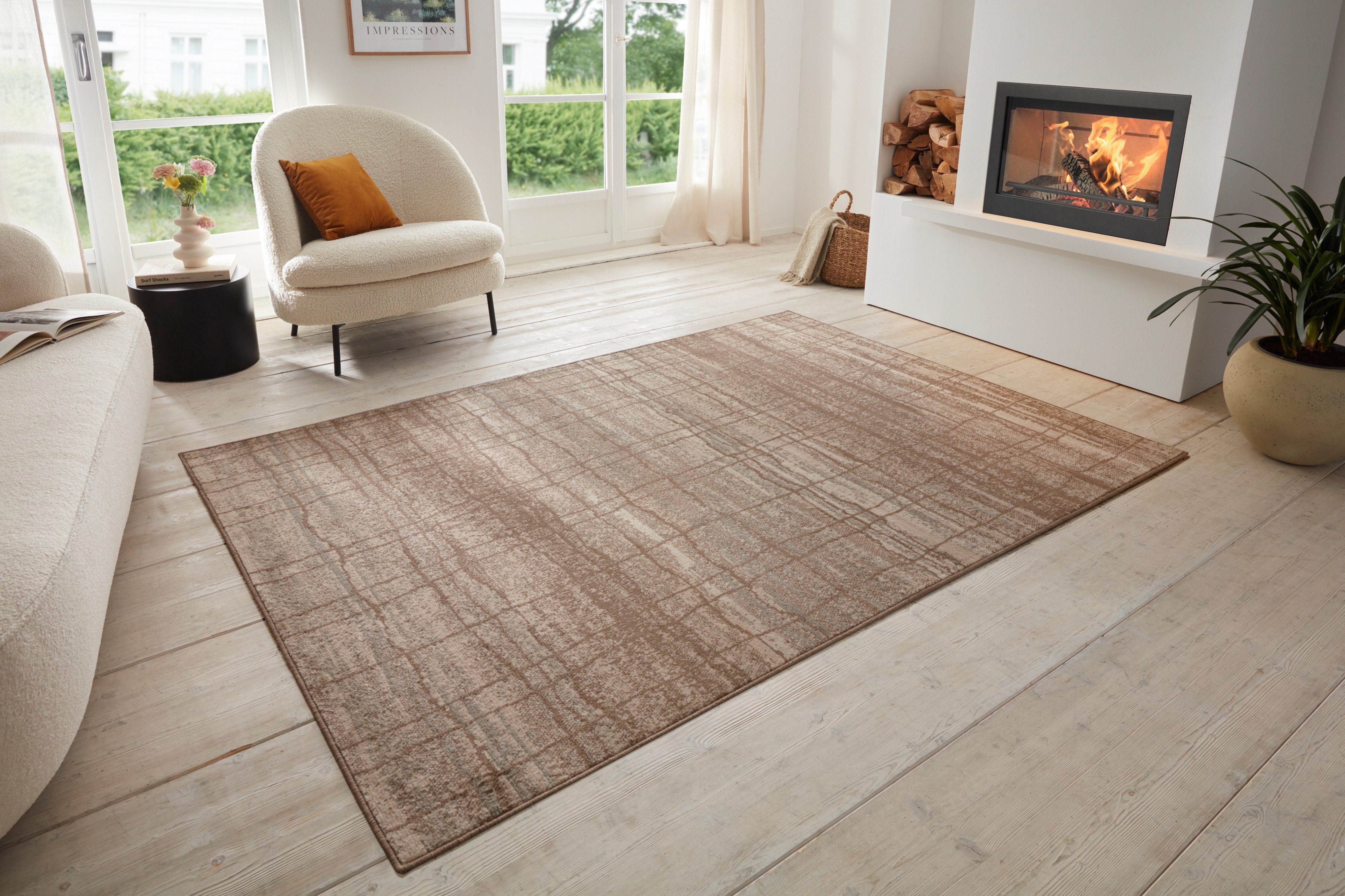 HANSE Home Vloerkleed Jord Kortpolig, loper, vintage, woonkamer, slaapkamer, eetkamer, gang