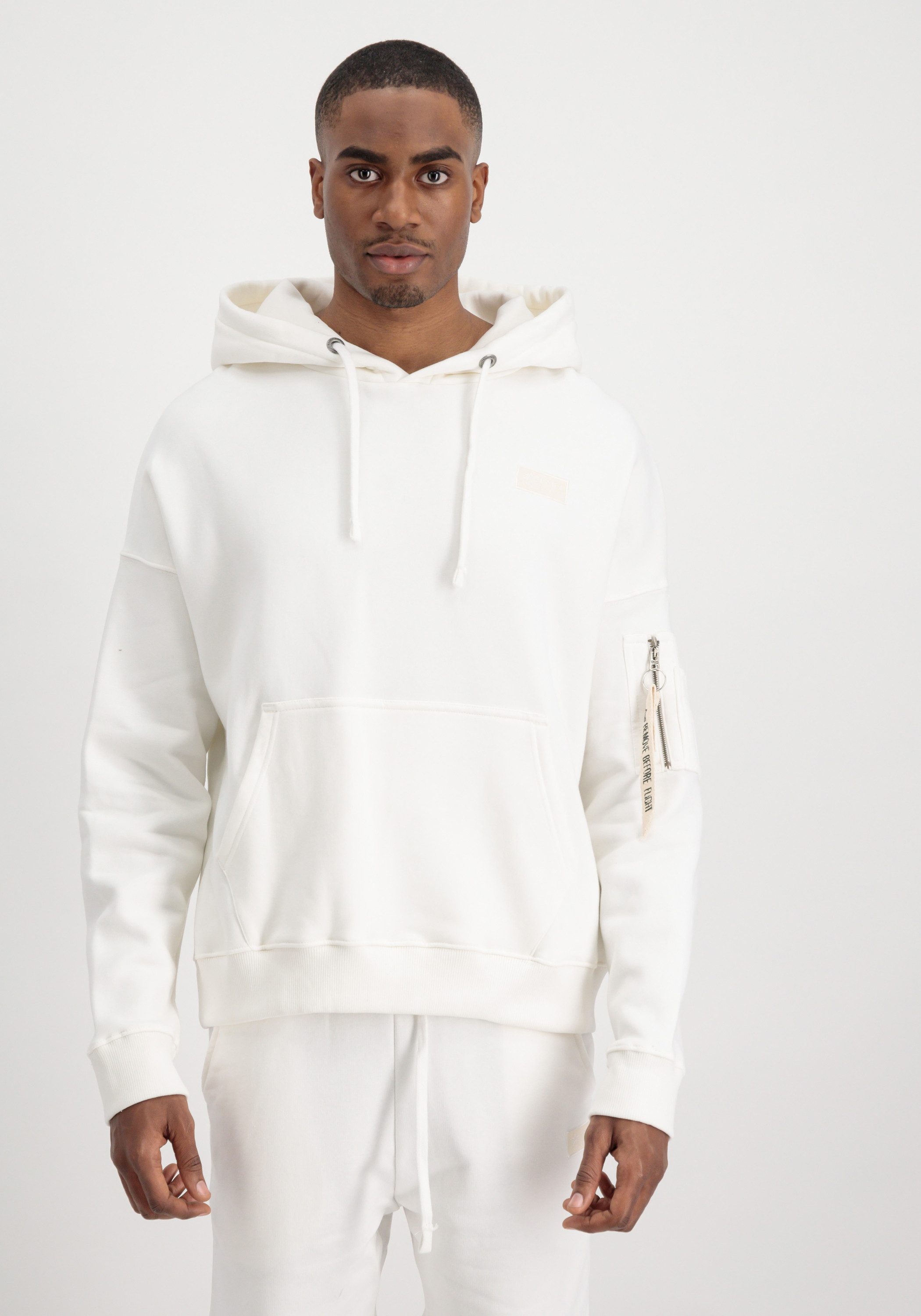 Alpha Industries Hoodie Alpha Industries Men - Hoodies Organics OS Hoodie heren sweaters maat 2 XL wit
