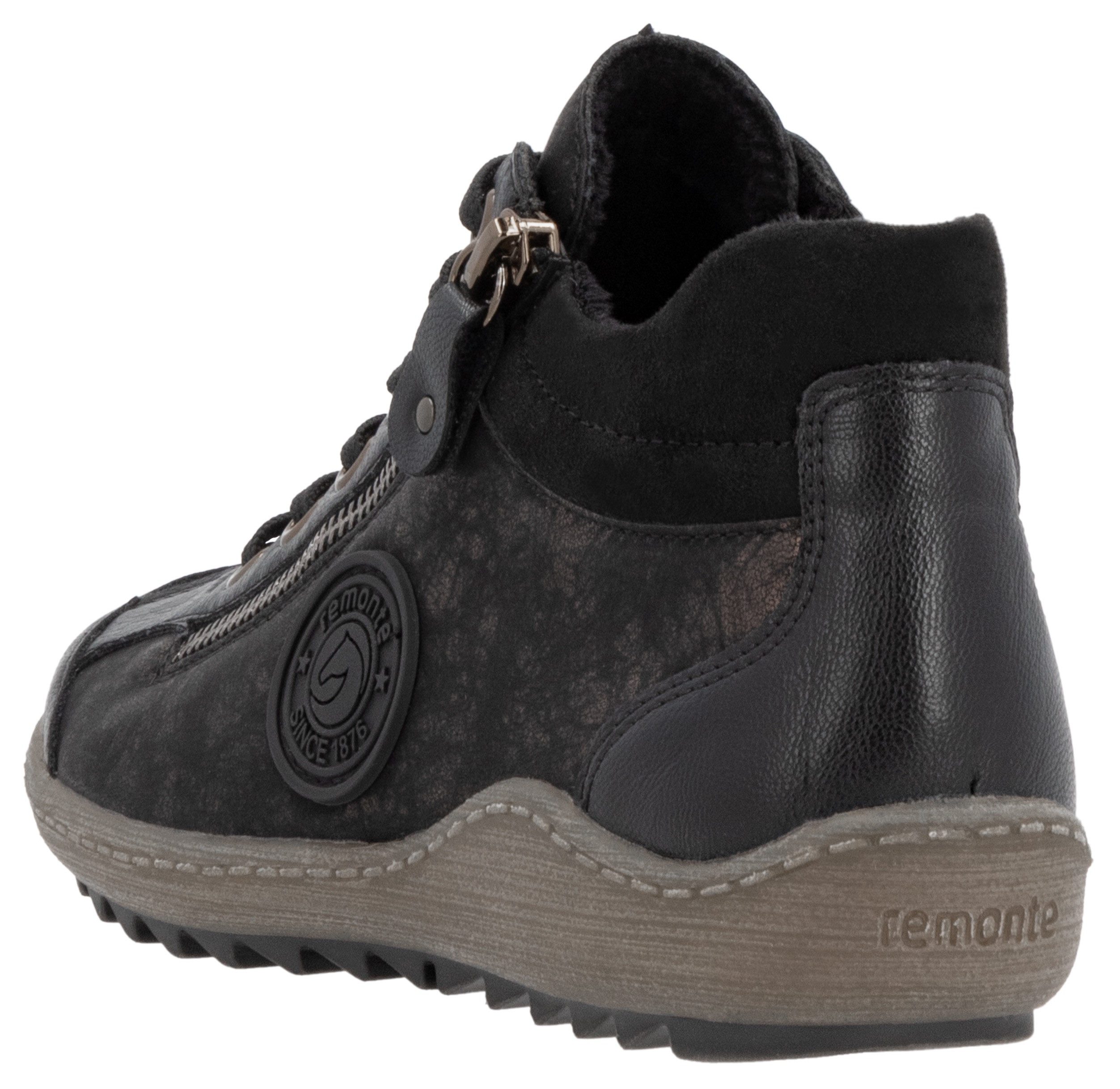Remonte Veterschoenen flats, comfortschoenen, laarzen met zijrits