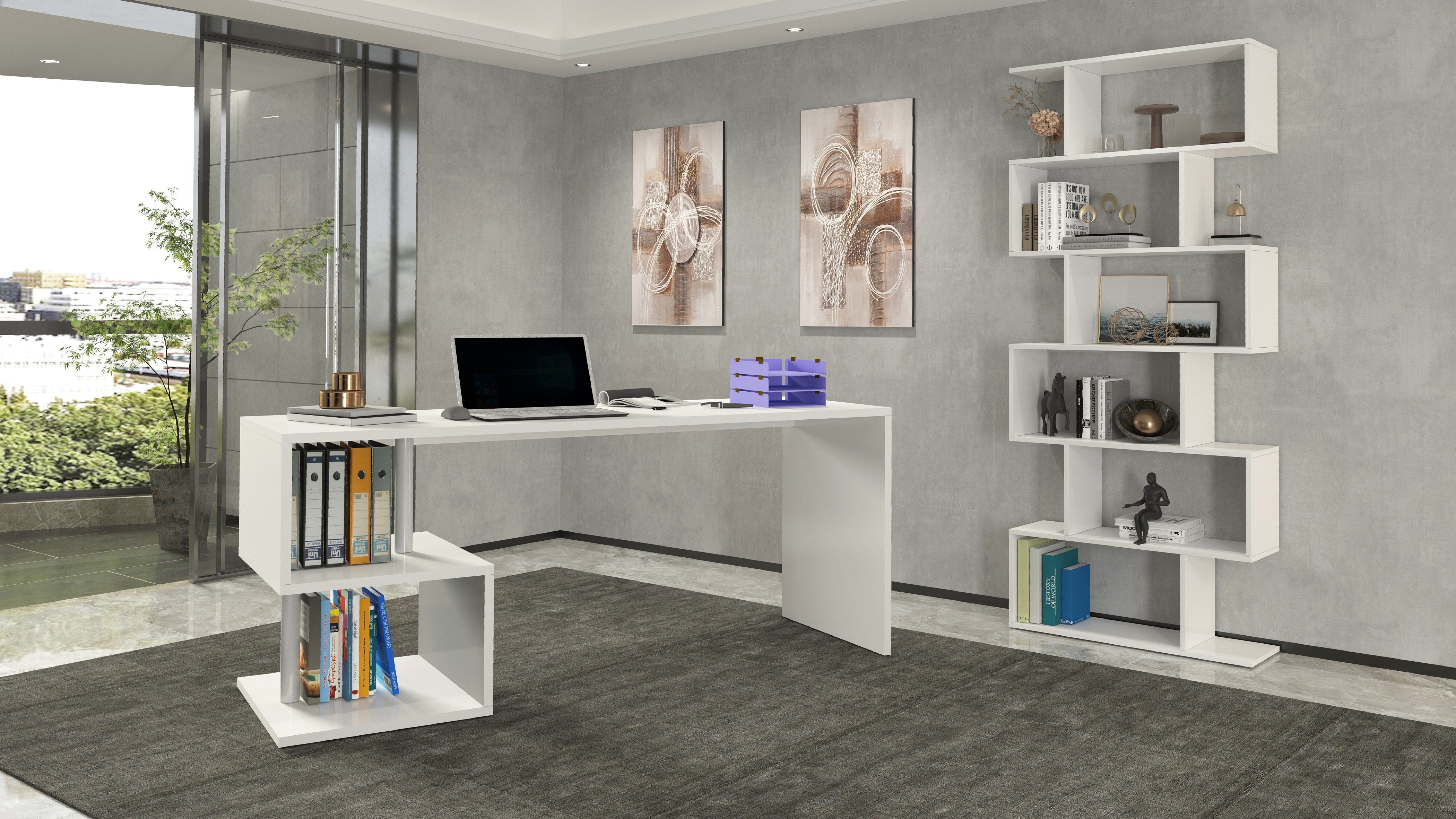 INOSIGN Bureau Essence, modern ontwerp in verschillende breedtes, met en zonder monitorsteun, gemaakt in italië