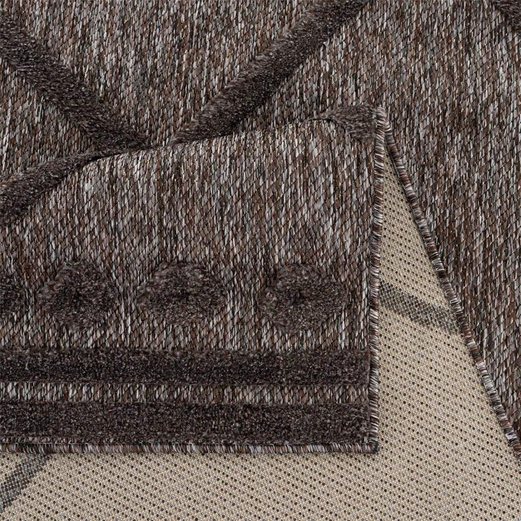 Carpet City Vloerkleed In-& Outdoorkleed Santorini 58578, 3D-Effekt, ruit-look Weerbestendig & uv-bestendig voor terras, balkon, keuken, hal