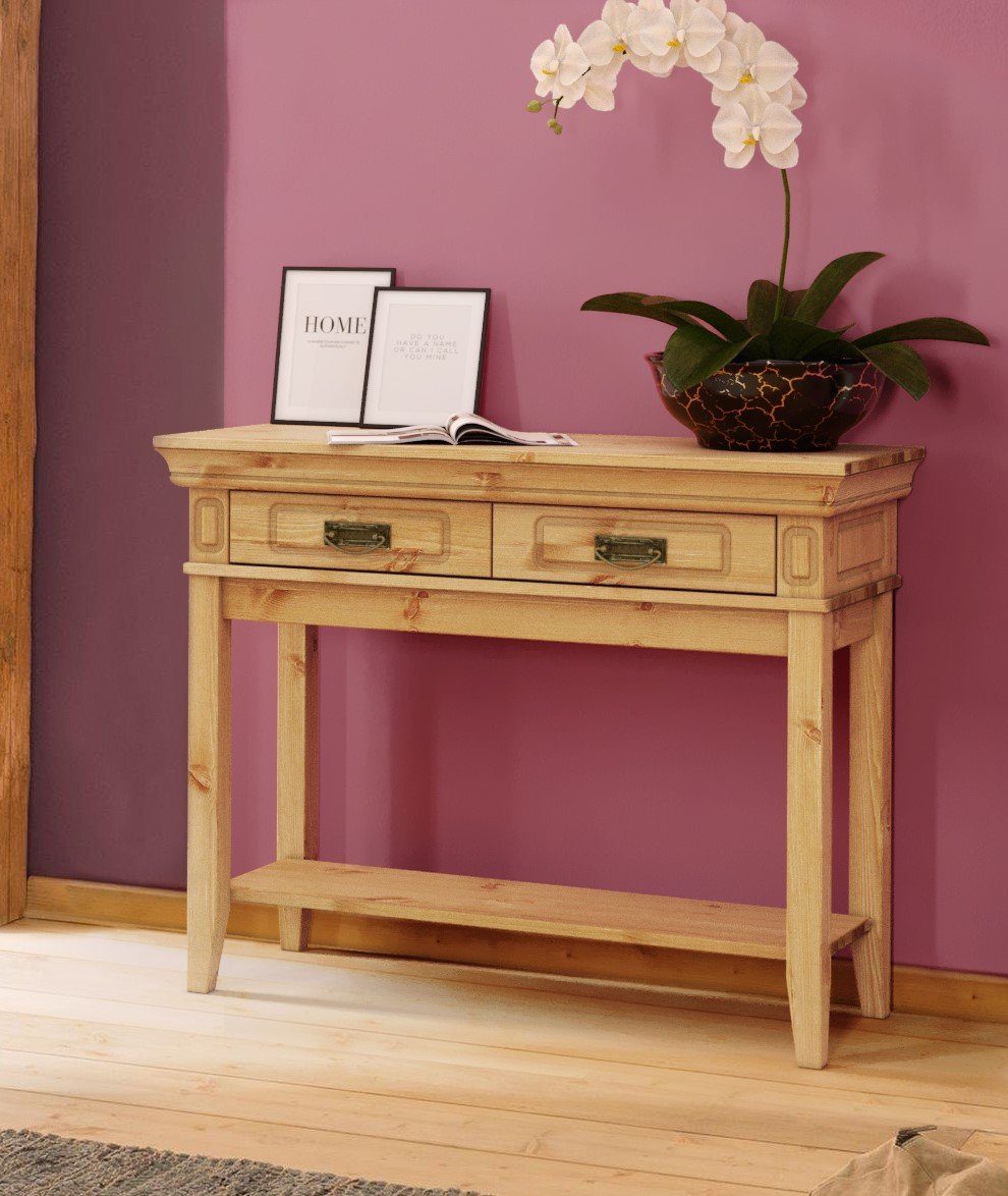 Home affaire Nachtkastje Vinales, console tafel, bijzettafel ideaal voor boxspringbedden nachtkastjes maat 96 cm x 76 cm x 39 cm beige