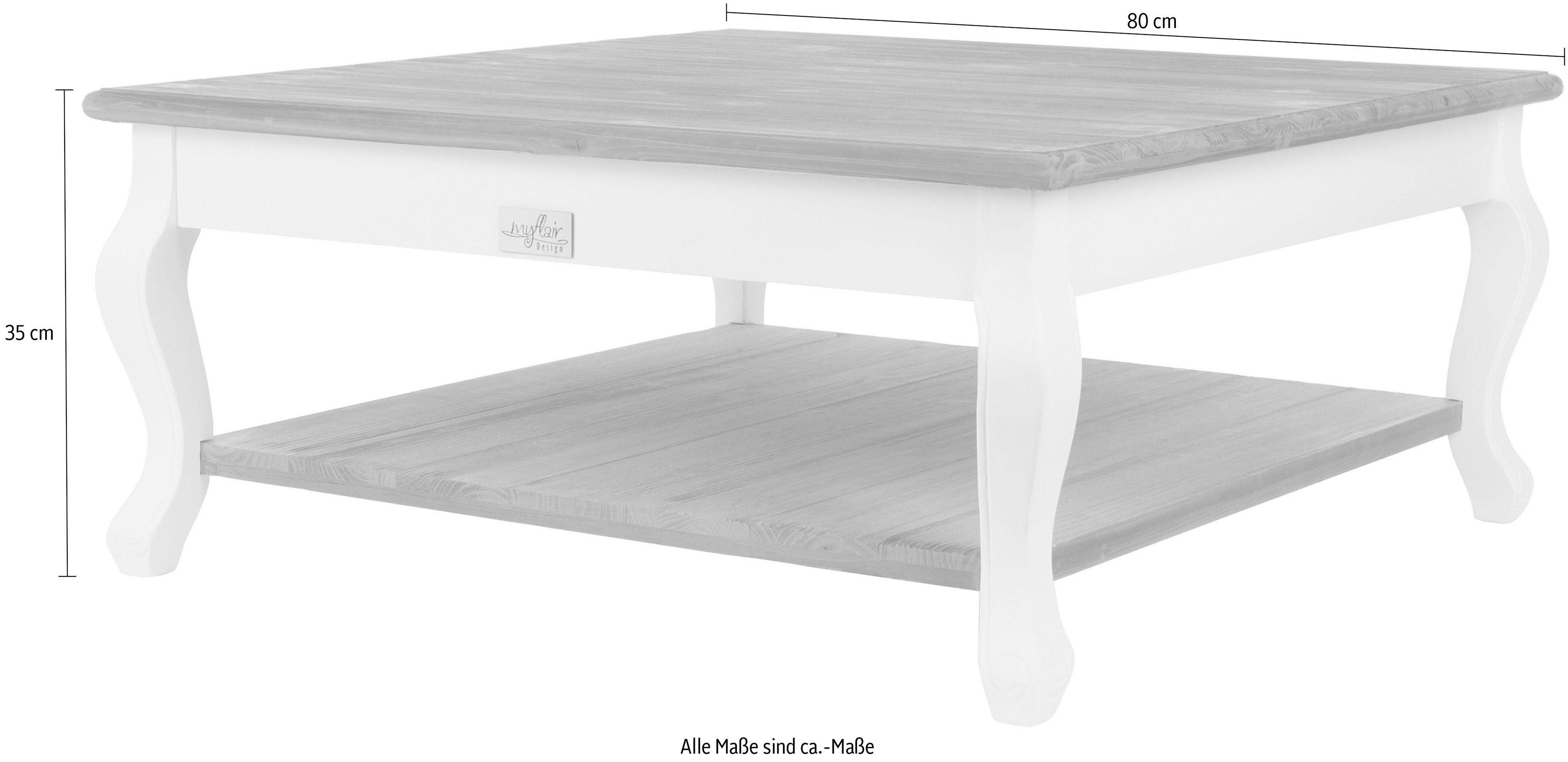 my Flair Salontafel ADRIANA Houten tafel, vierkant model, landelijke stijl