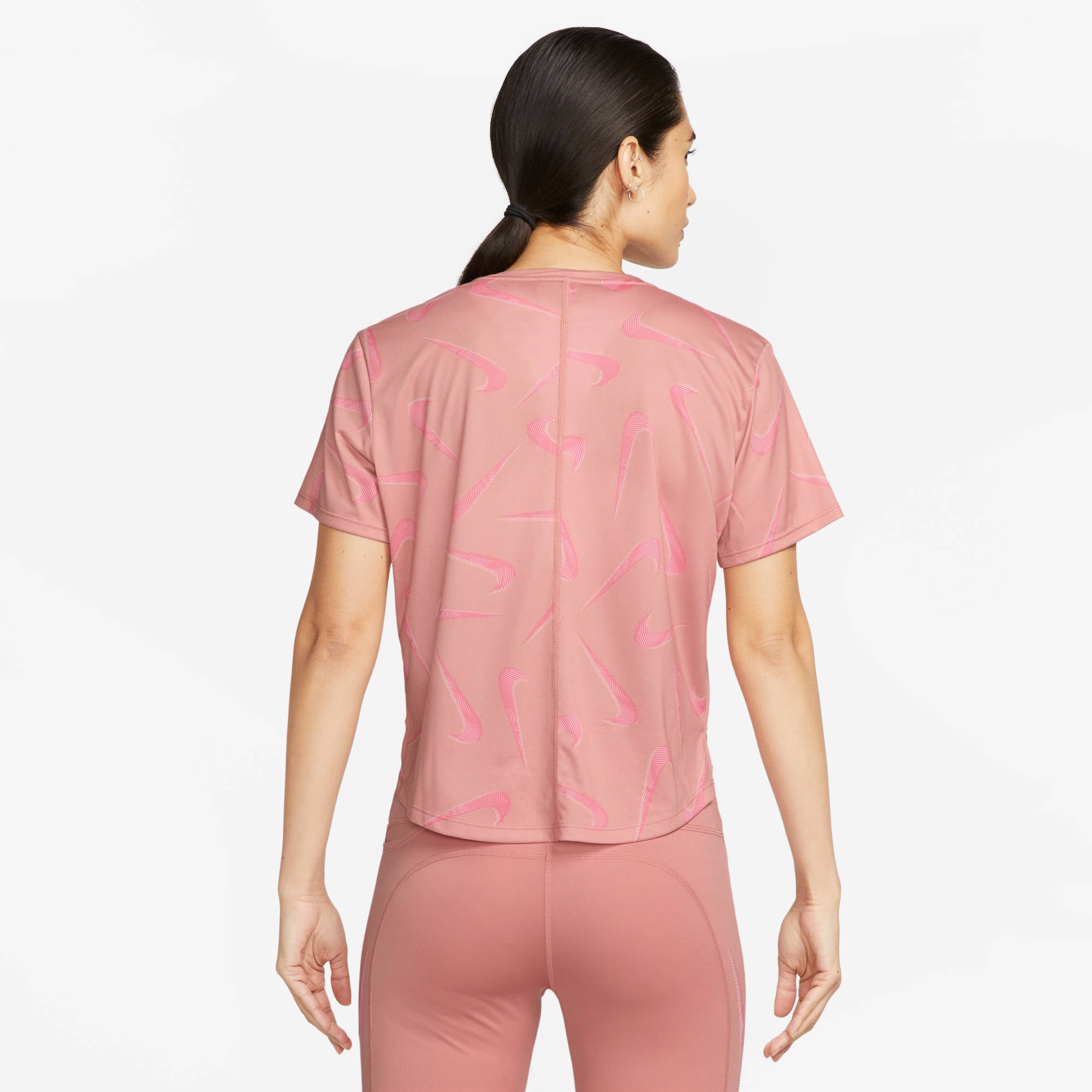 Nike Runningshirt SWOOSH DRI-FIT WOMEN'S PRINTED SHORT-SLEEVE CROP TOP