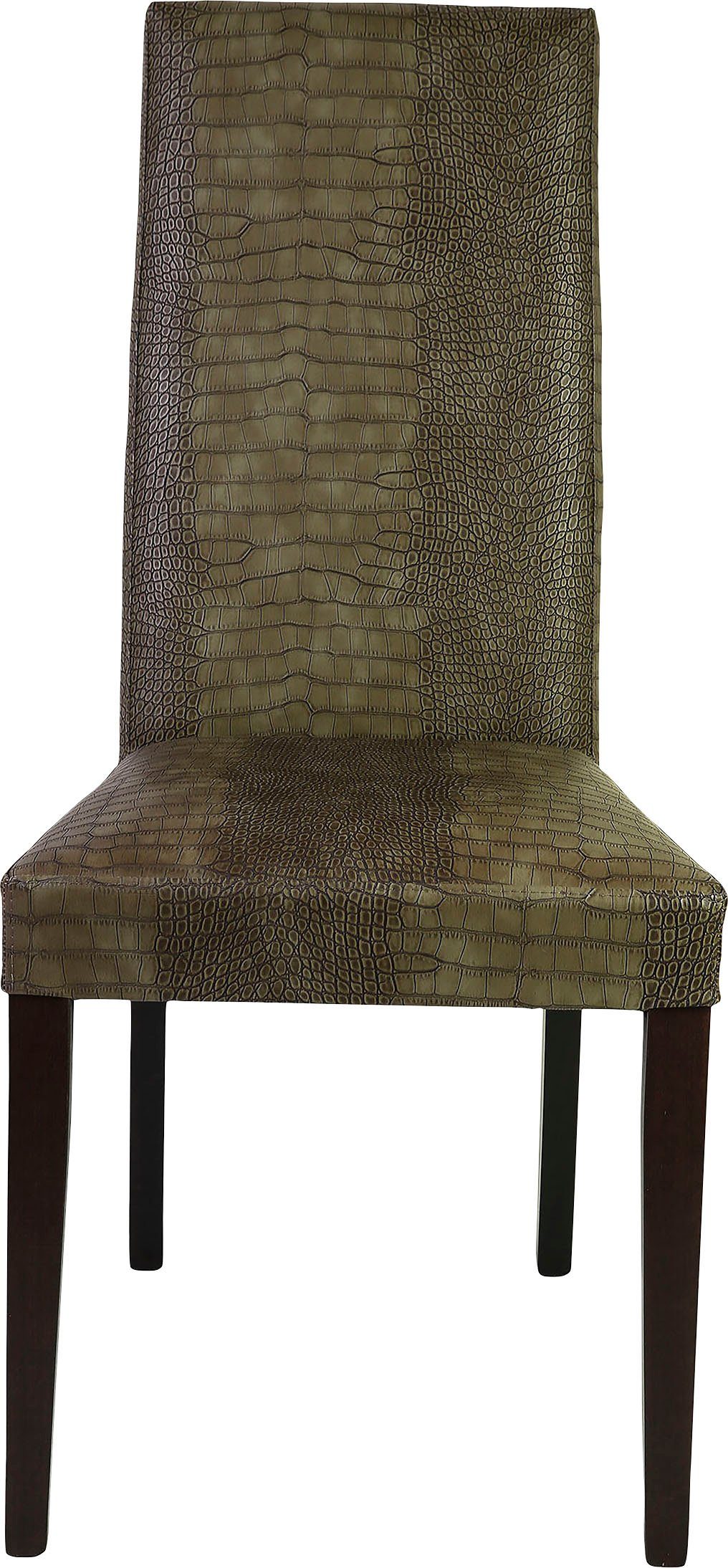 Home affaire Stoel Java Overtrokken met kunstleer met animal-stempeldruk (set, 2 stuks)