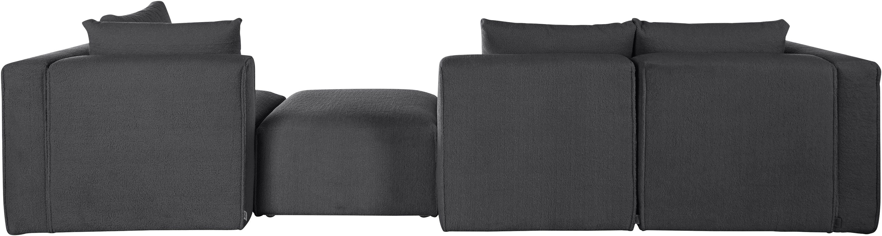 Home affaire Zithoek Comfine U-vorm samengesteld van modules, in 3 stoffen en vele kleuren