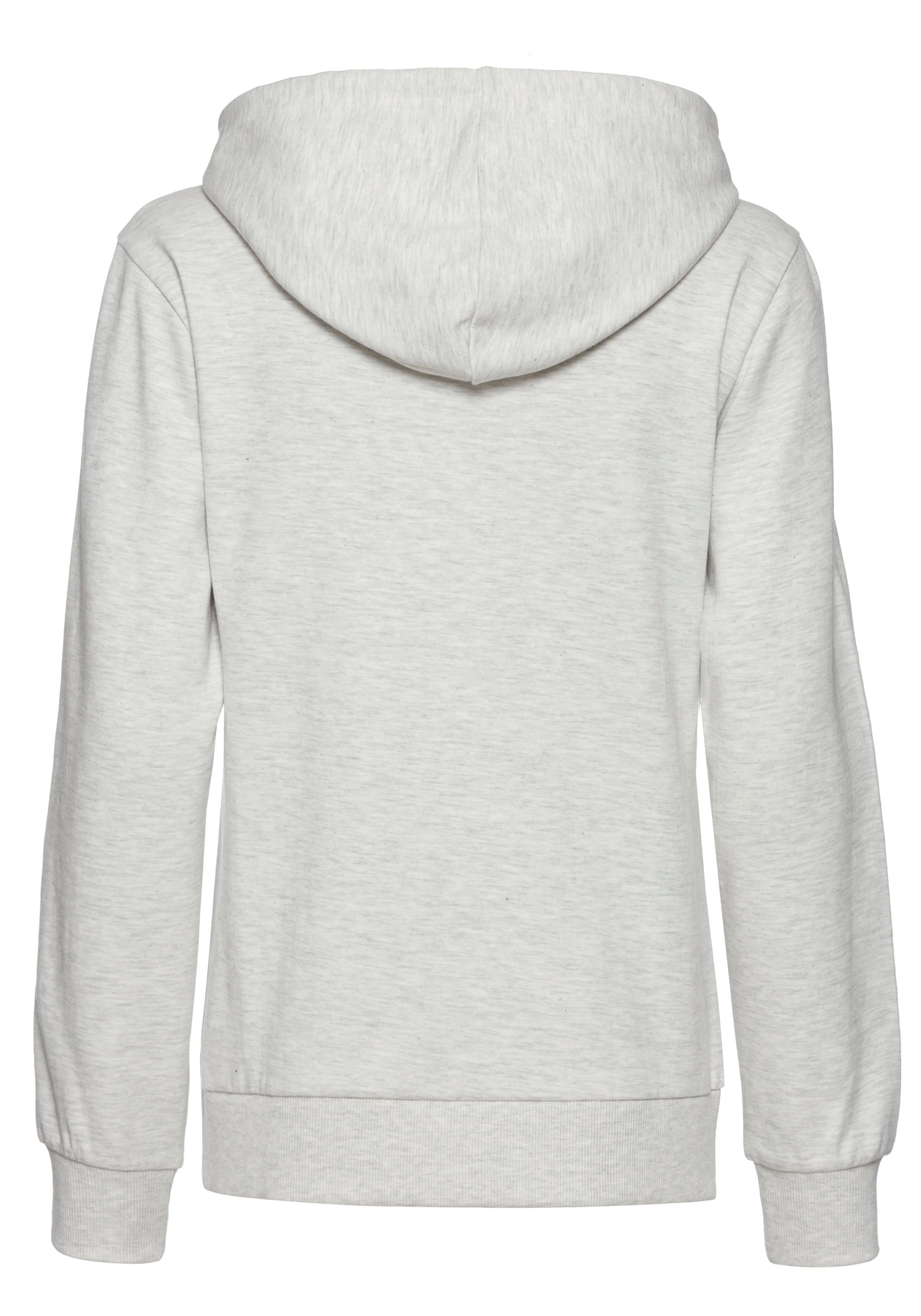 Vivance Hoodie met zij-loungewear borduring, loungeshirt