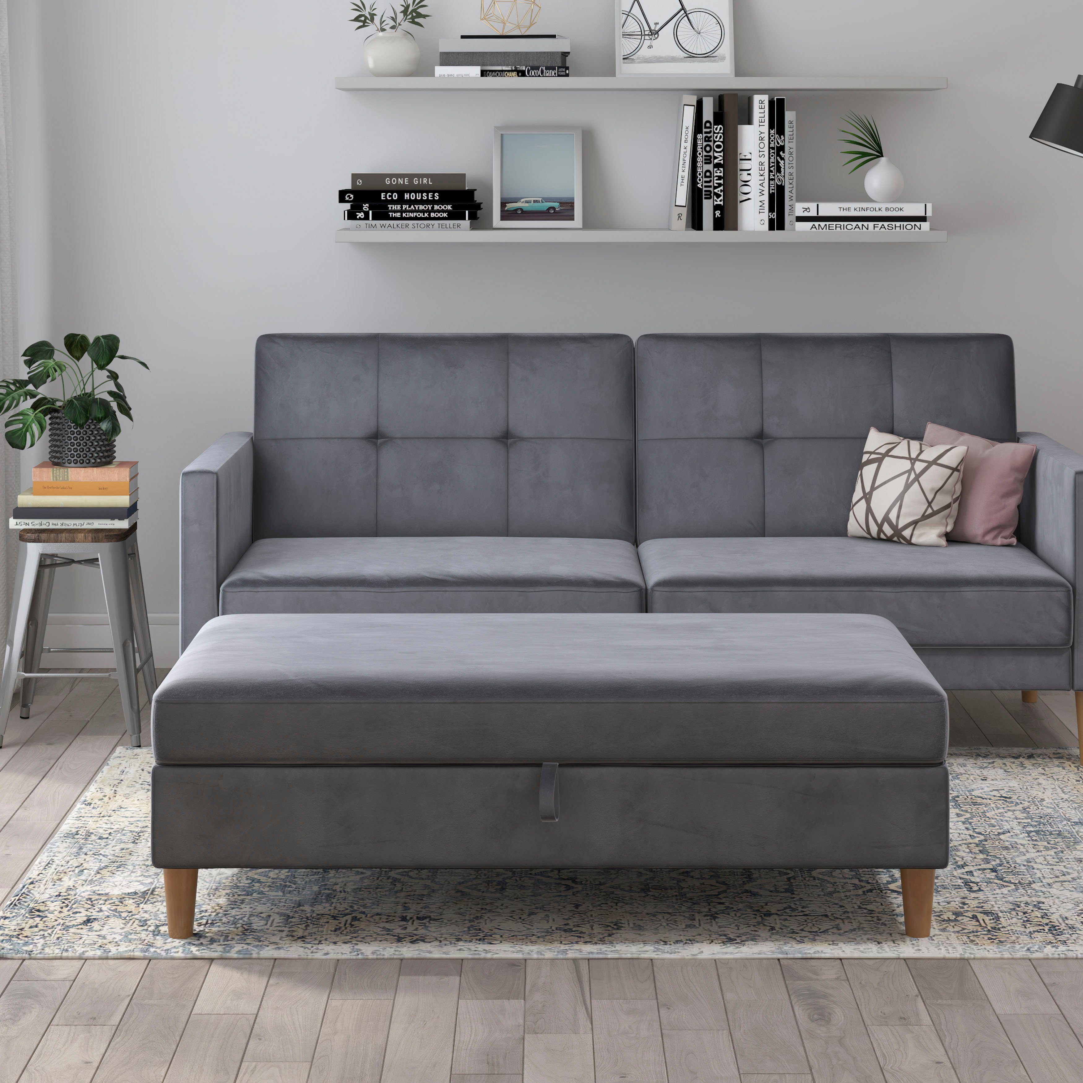 Dorel Home Hocker met bergruimte Lilly met bergruimte, vrij in ruimte plaatsbaar, zithoogte 43 cm (1 stuk)